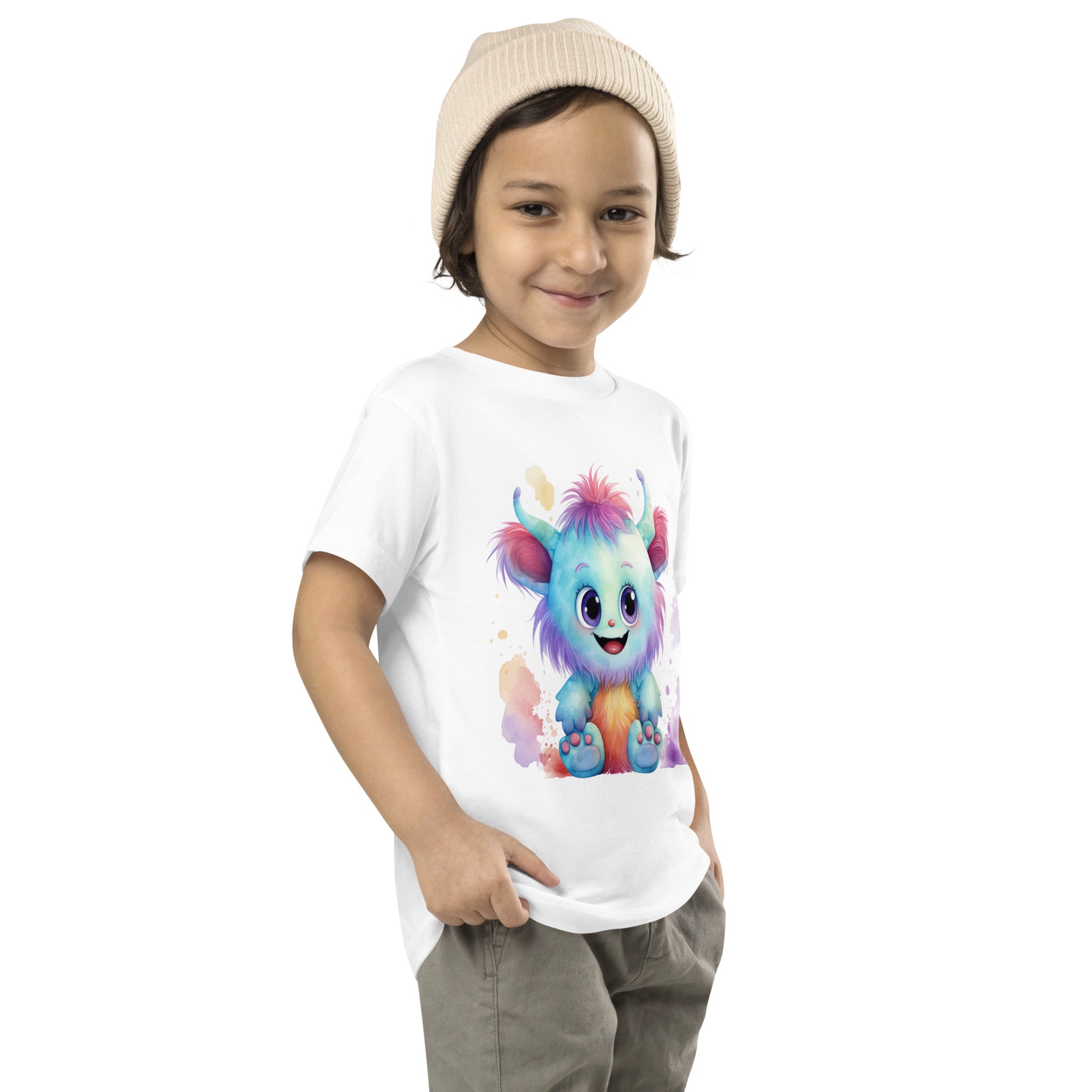 Toddler Short Sleeve Tee- Happy Monster