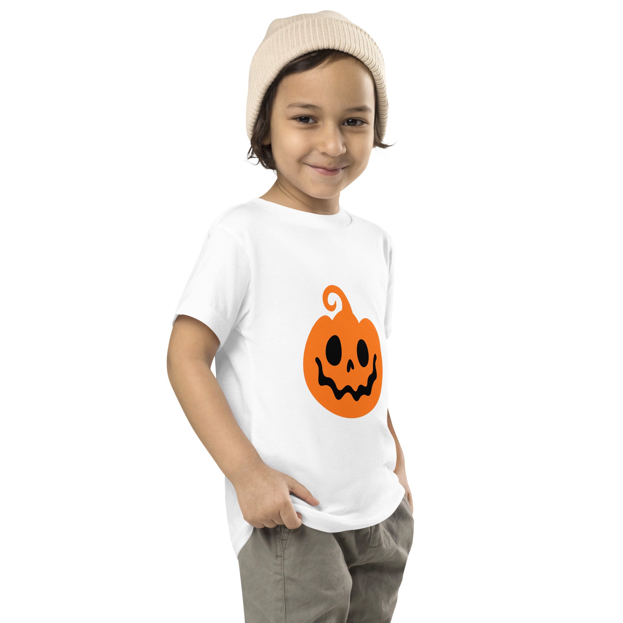 Toddler Short Sleeve Tee-Scary Pumpkin III