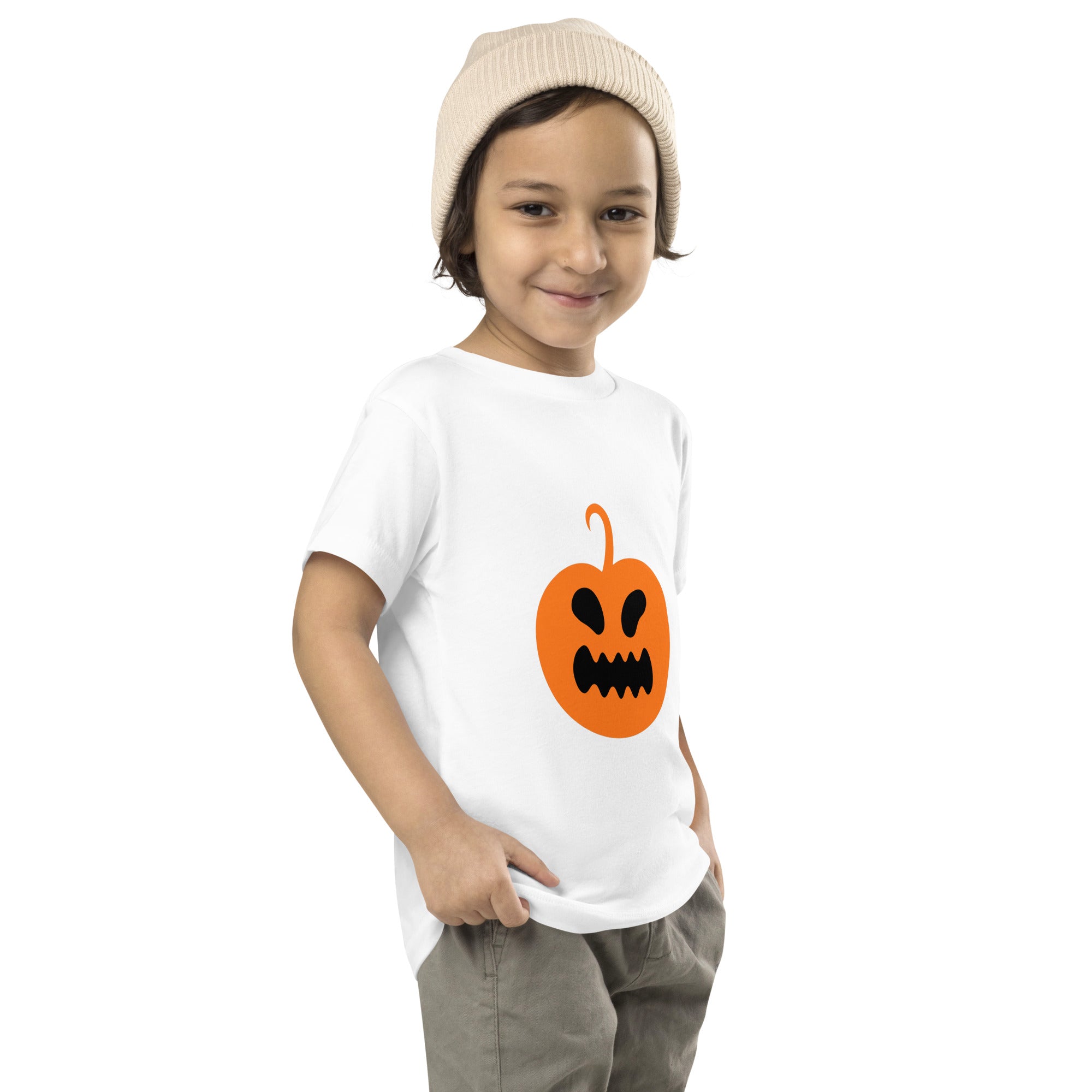 Toddler Short Sleeve Tee-Scary Pumpkin II