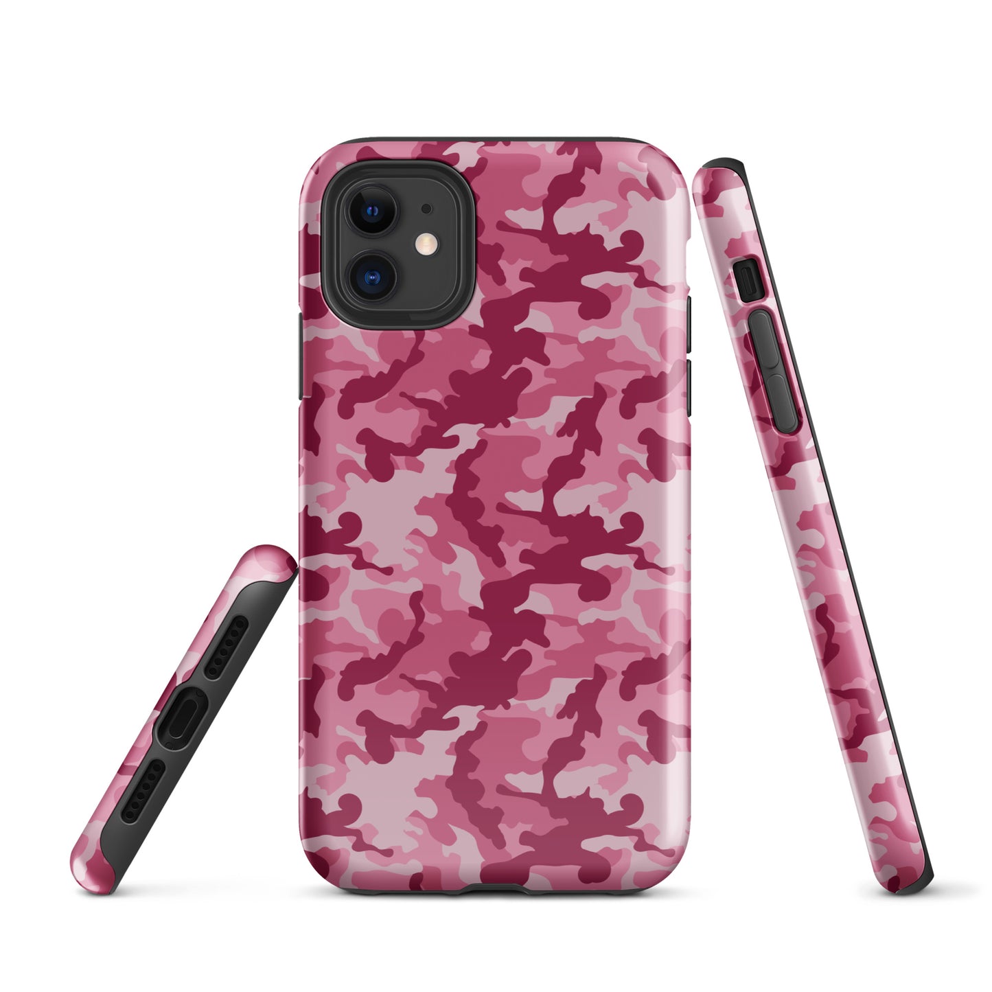 Tough Case for iPhone®- Camo Dark Pink