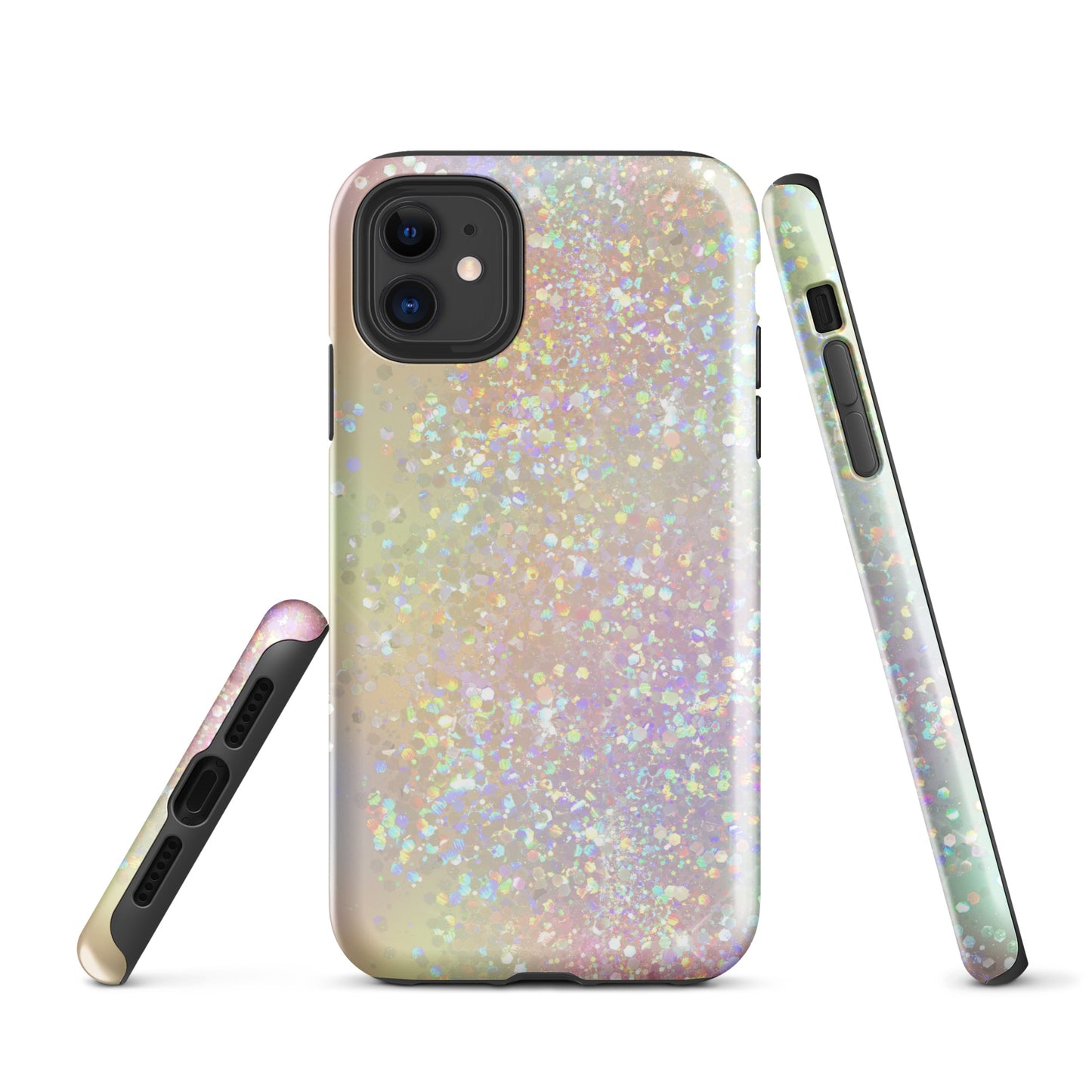 Tough Case for iPhone®- Rainbow Glitter Pattern I