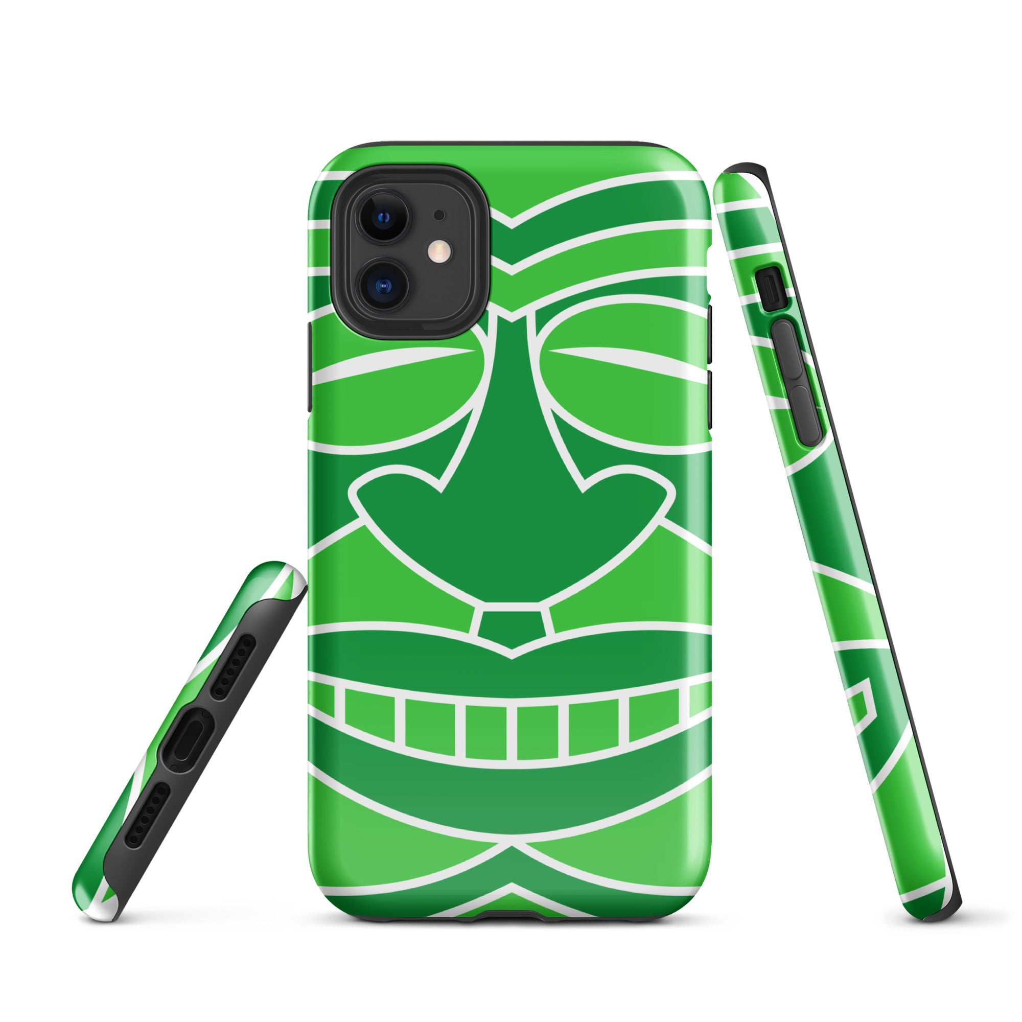 Tough Case for iPhone®- Totem Mask Green