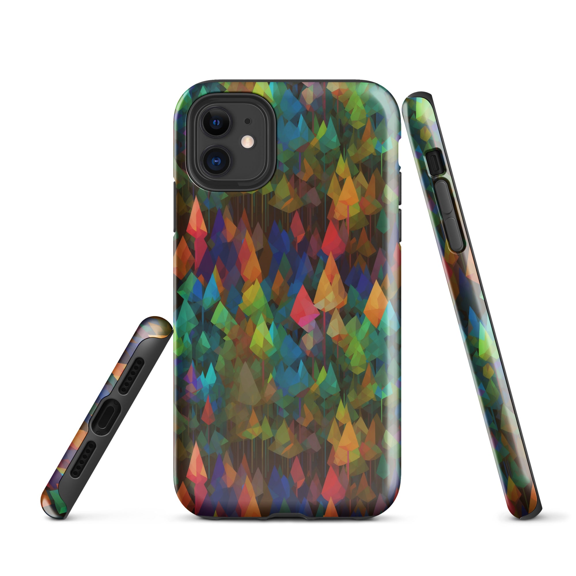 Tough Case for iPhone®- Rainbow Forest Pattern II