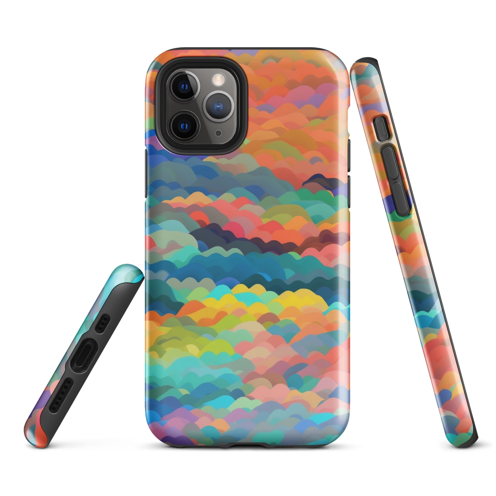 Tough Case for iPhone®- Rainbow Cloud Pattern I