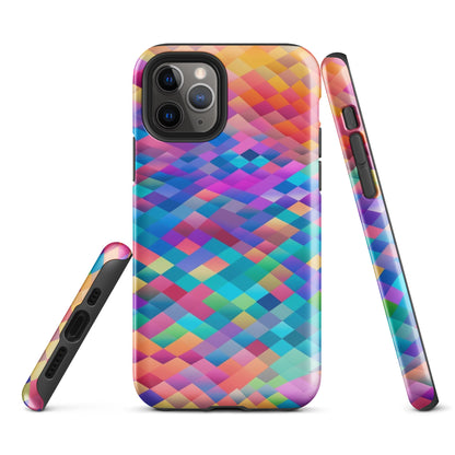 Tough Case for iPhone®- Rainbow Cloud Pattern IV