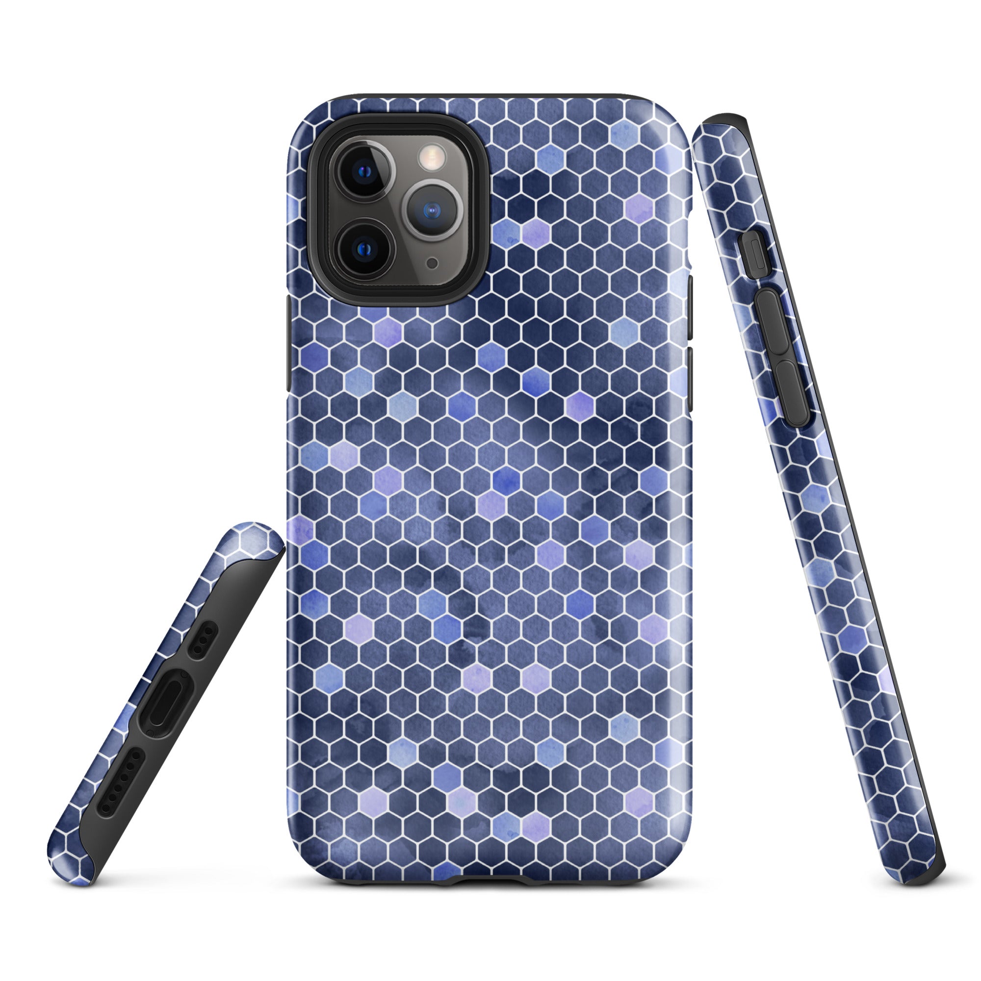 Tough Case for iPhone®- Honeycomb Blue