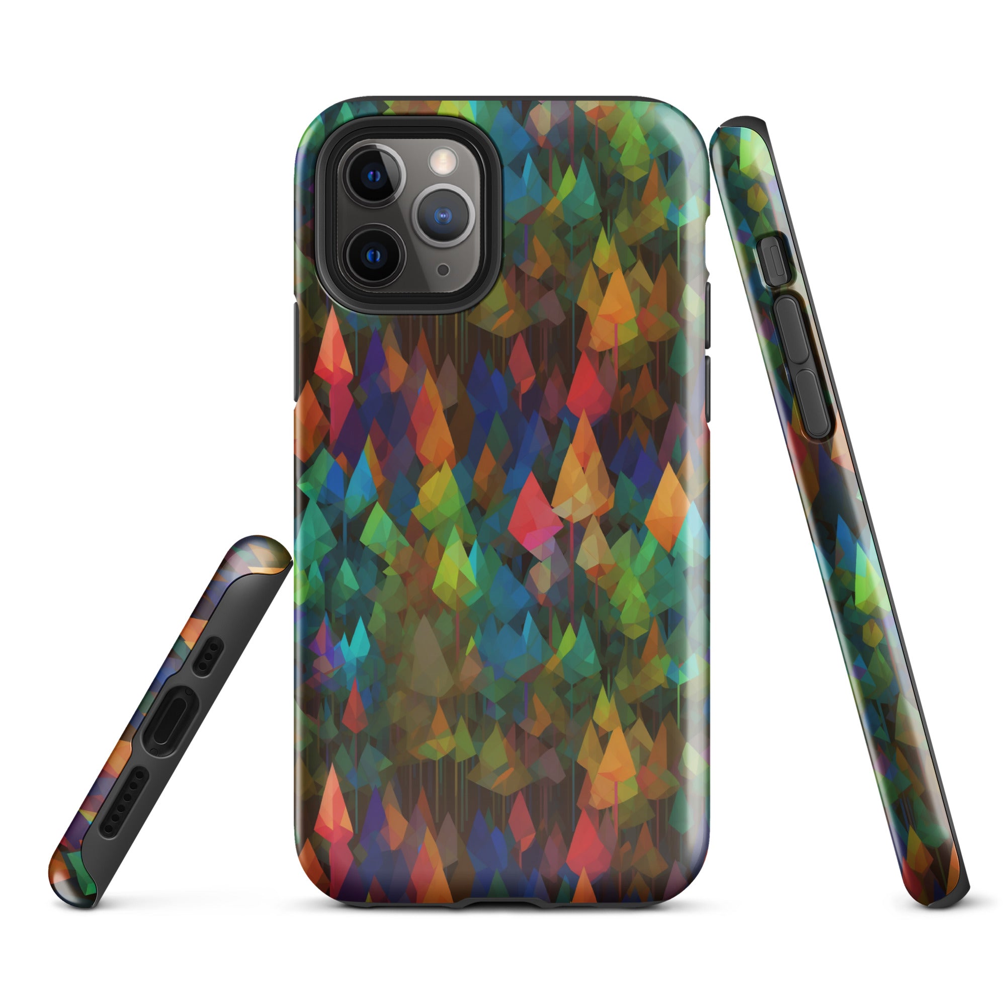 Tough Case for iPhone®- Rainbow Forest Pattern 02