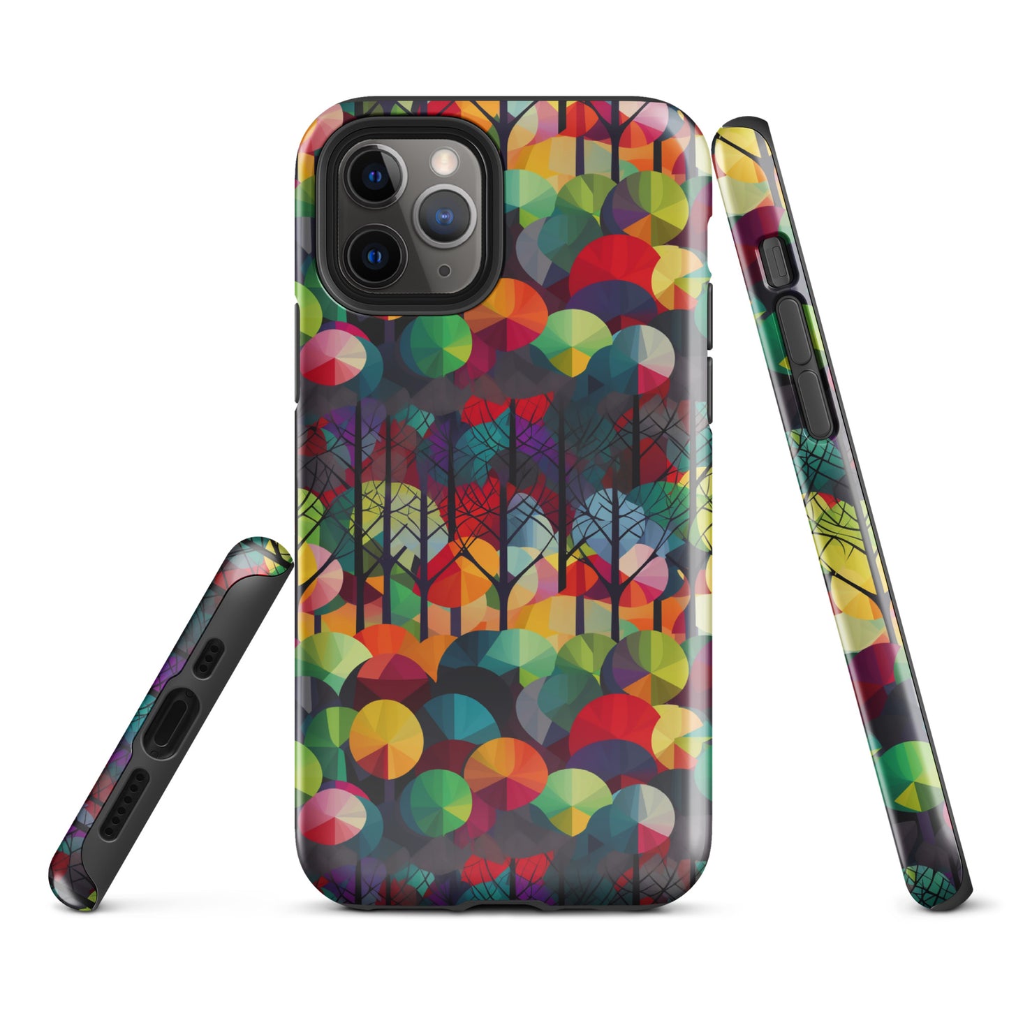 Tough Case for iPhone®- Rainbow Forest Pattern III