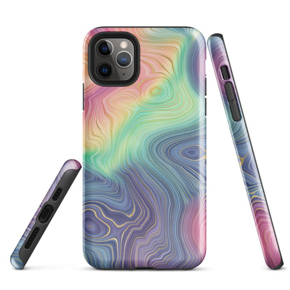 Tough Case for iPhone®- Rainbow Strata Pattern I