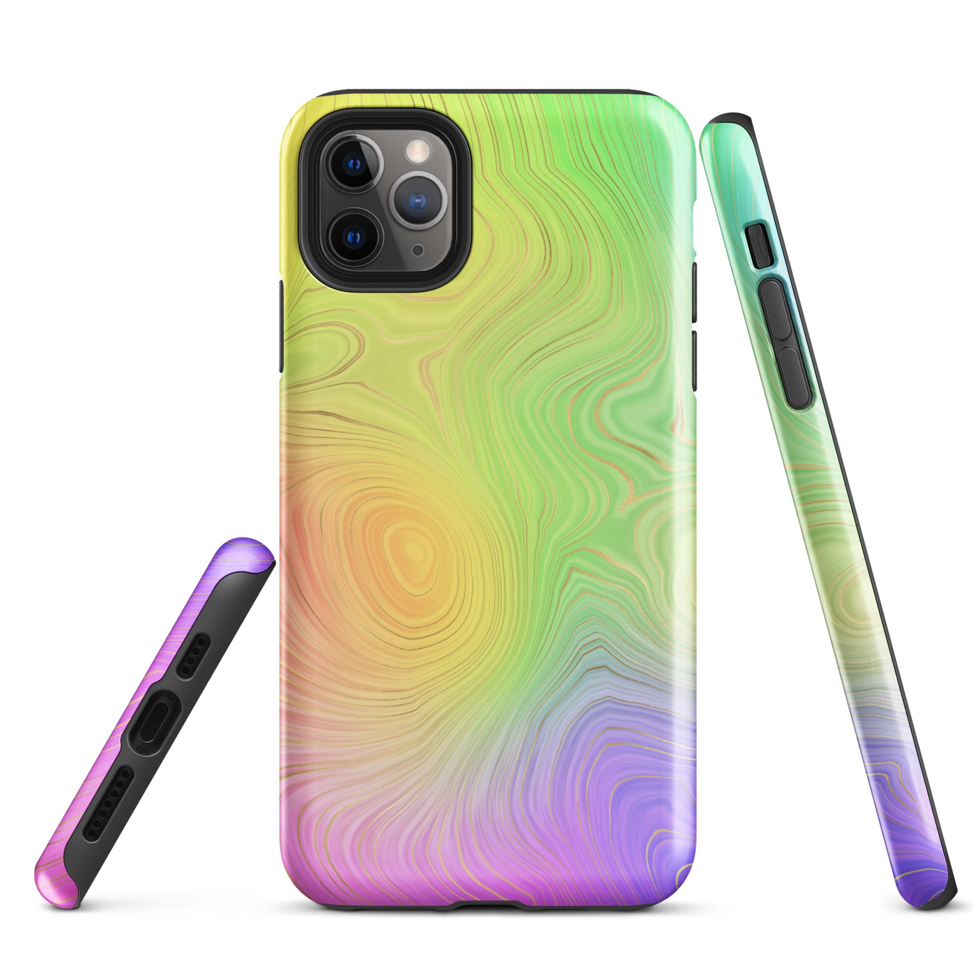 Tough Case for iPhone®- Rainbow Strata Pattern II