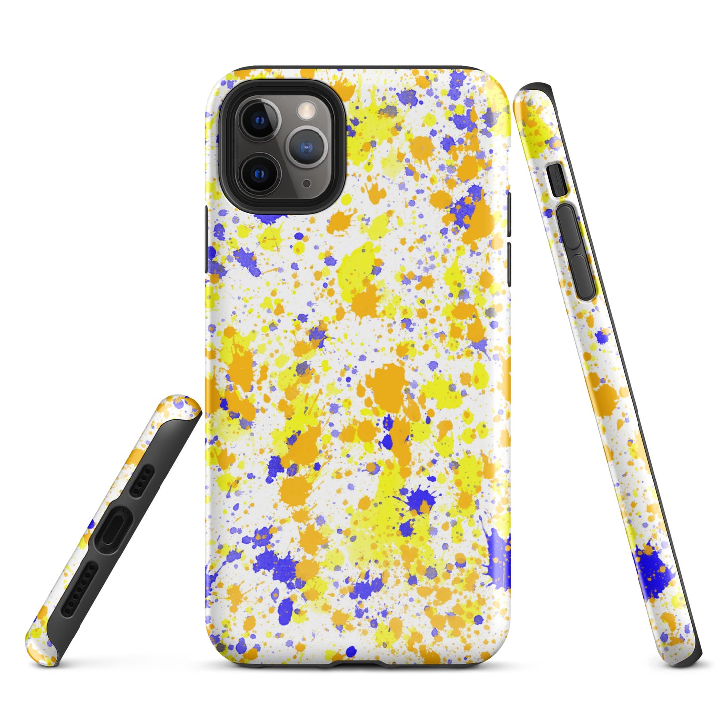 Tough Case for iPhone®- Paint Splatter Yellow