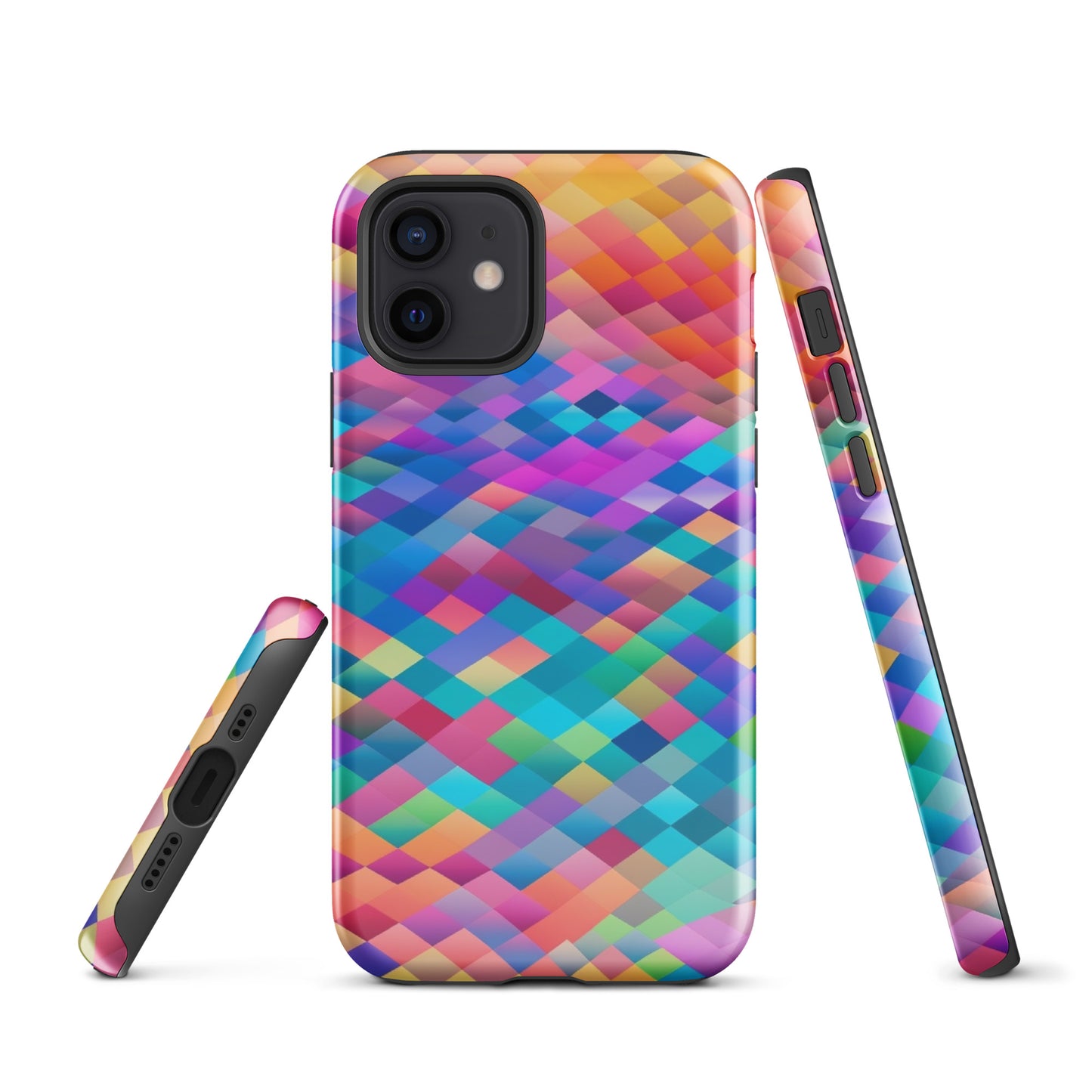 Tough Case for iPhone®- Rainbow Cloud Pattern IV