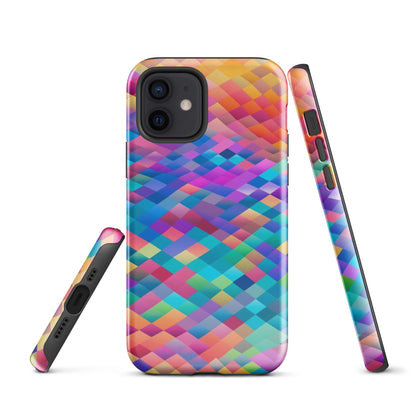 Tough Case for iPhone®- Rainbow Cloud Pattern IV
