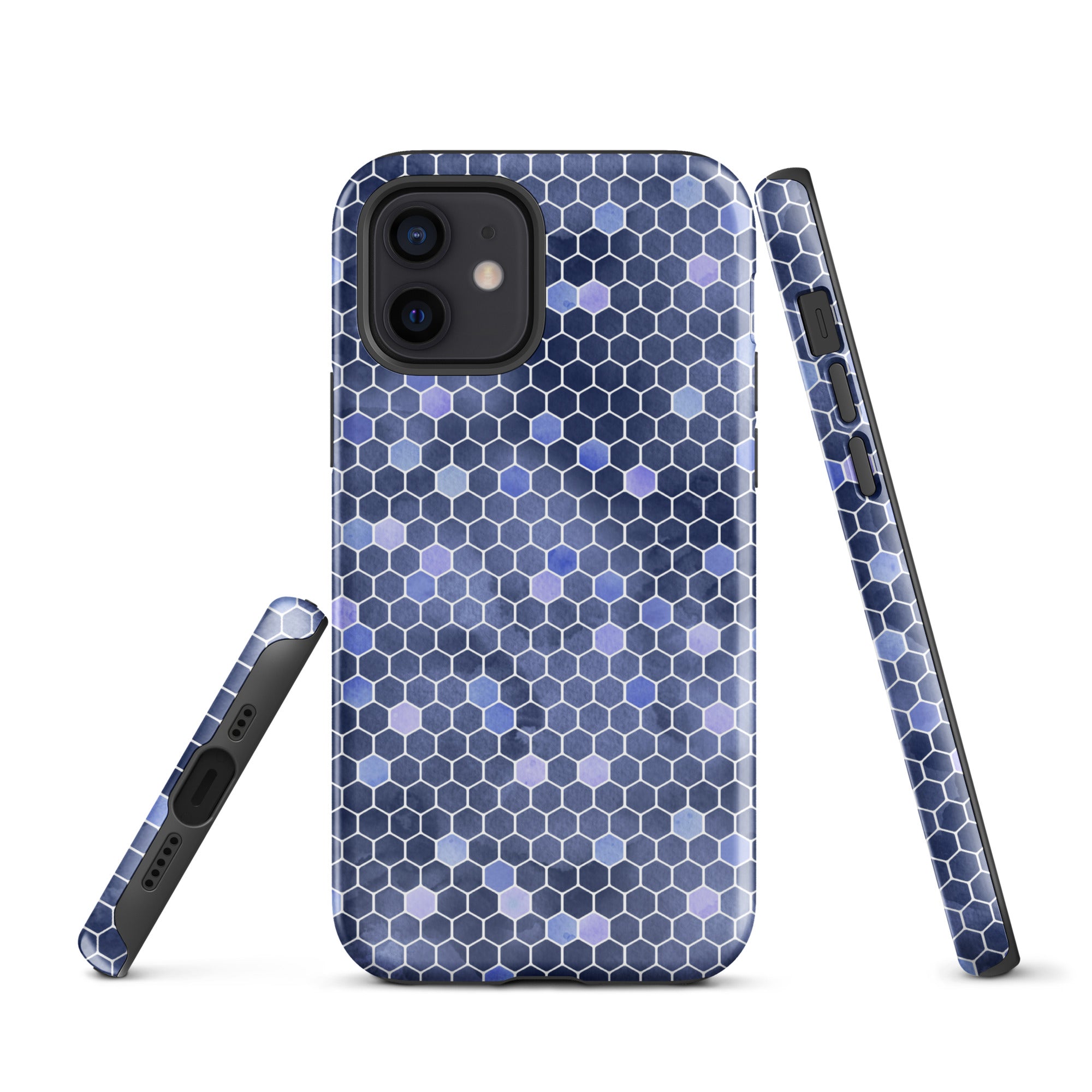 Tough Case for iPhone®- Honeycomb Blue