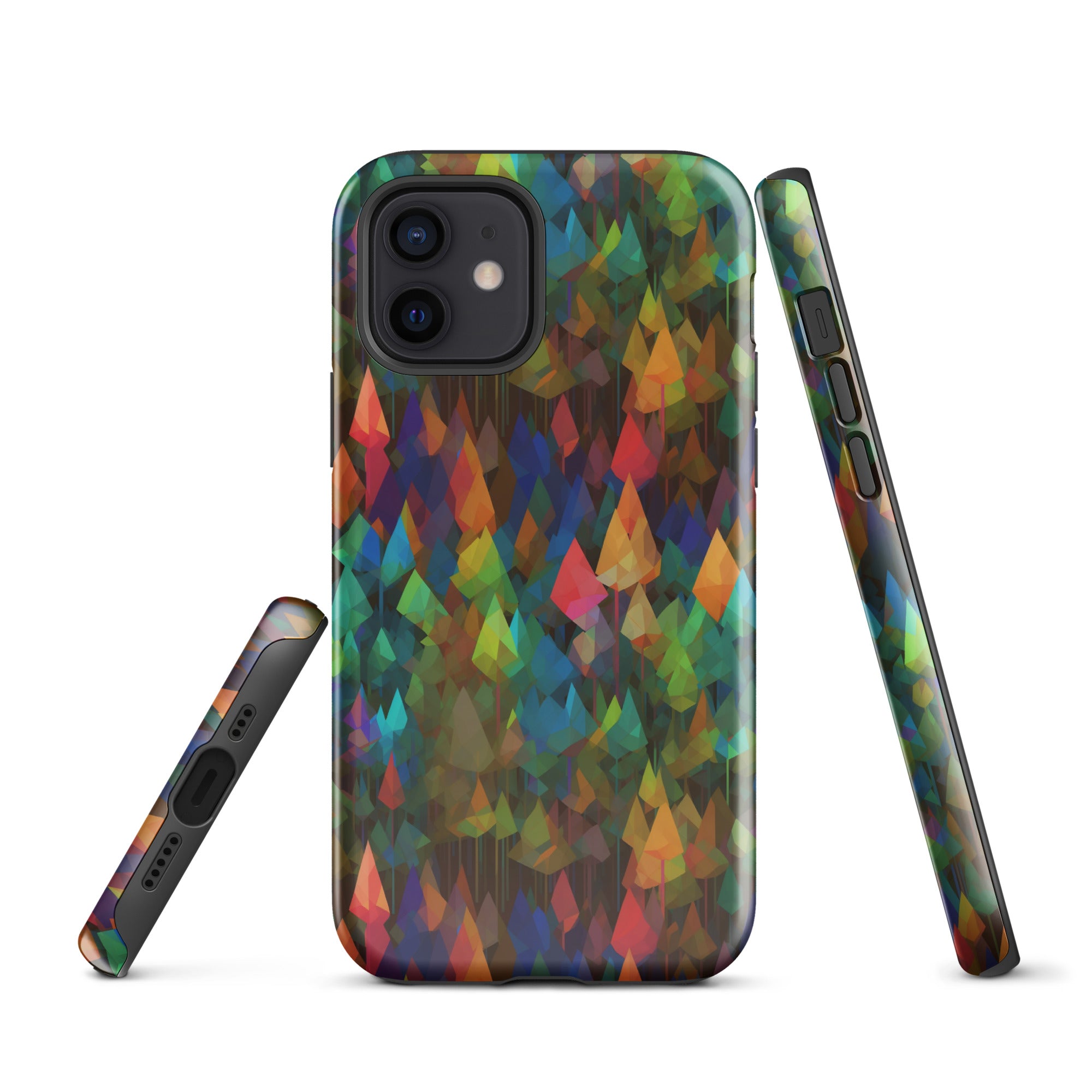 Tough Case for iPhone®- Rainbow Forest Pattern 02