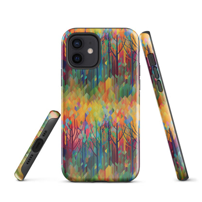 Tough Case for iPhone®- Rainbow Forest Pattern IV