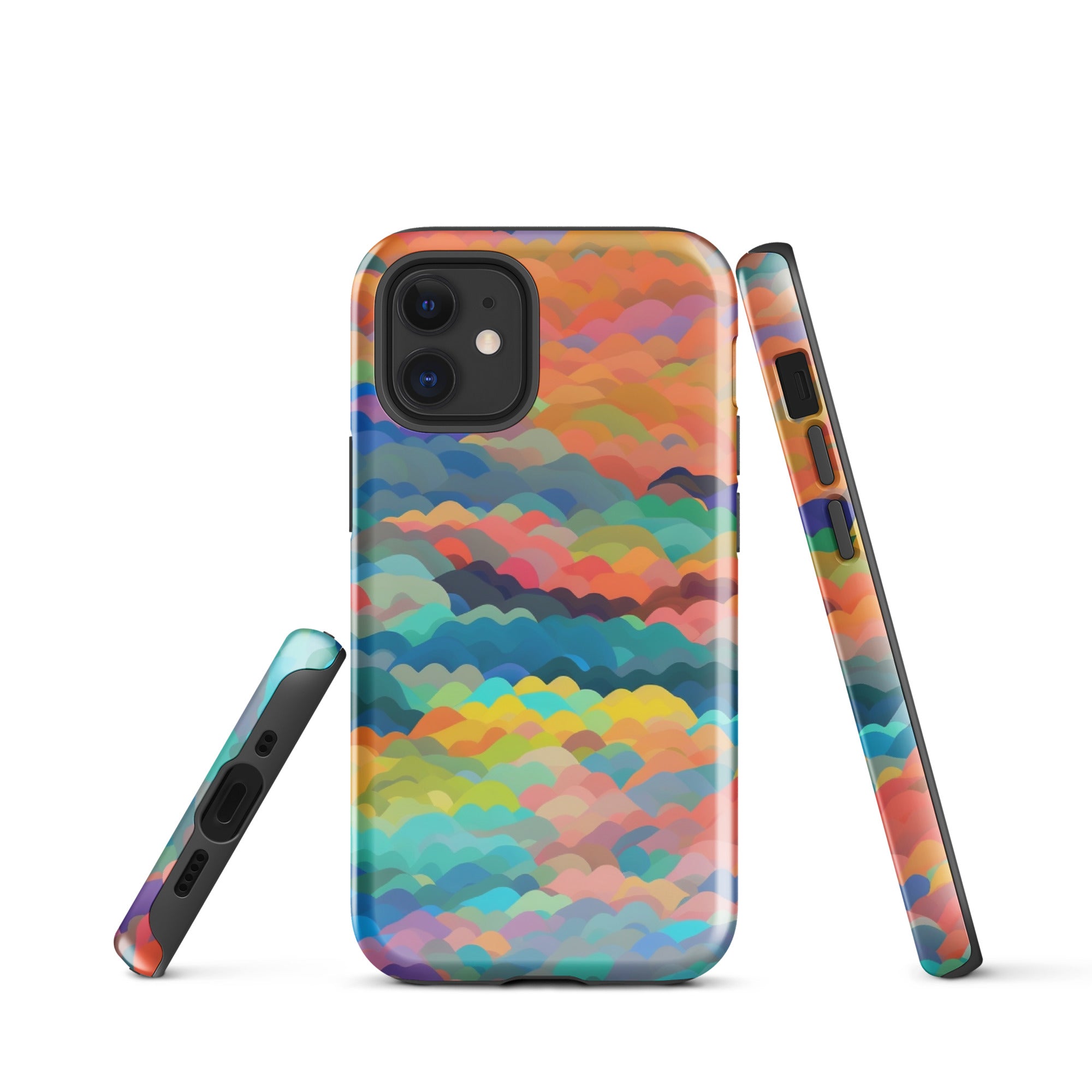 Tough Case for iPhone®- Rainbow Cloud Pattern I