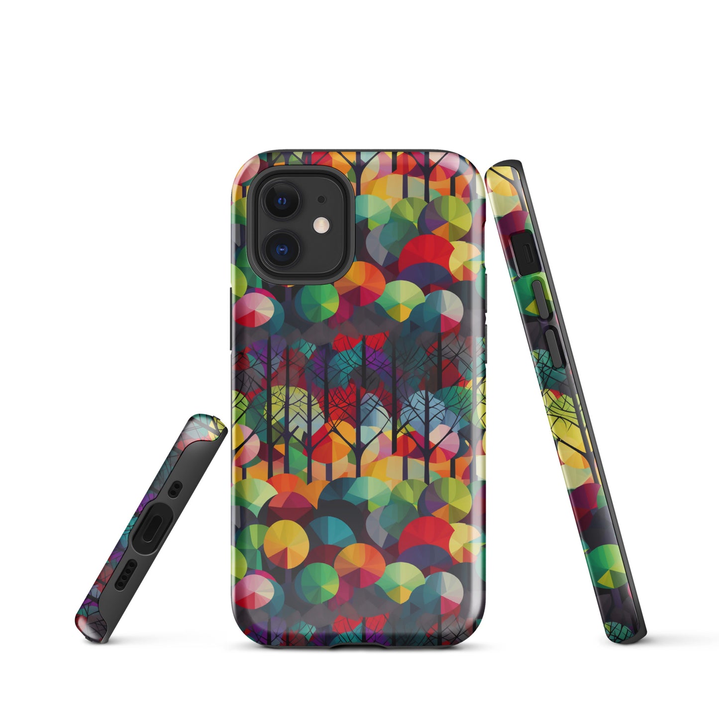 Tough Case for iPhone®- Rainbow Forest Pattern III