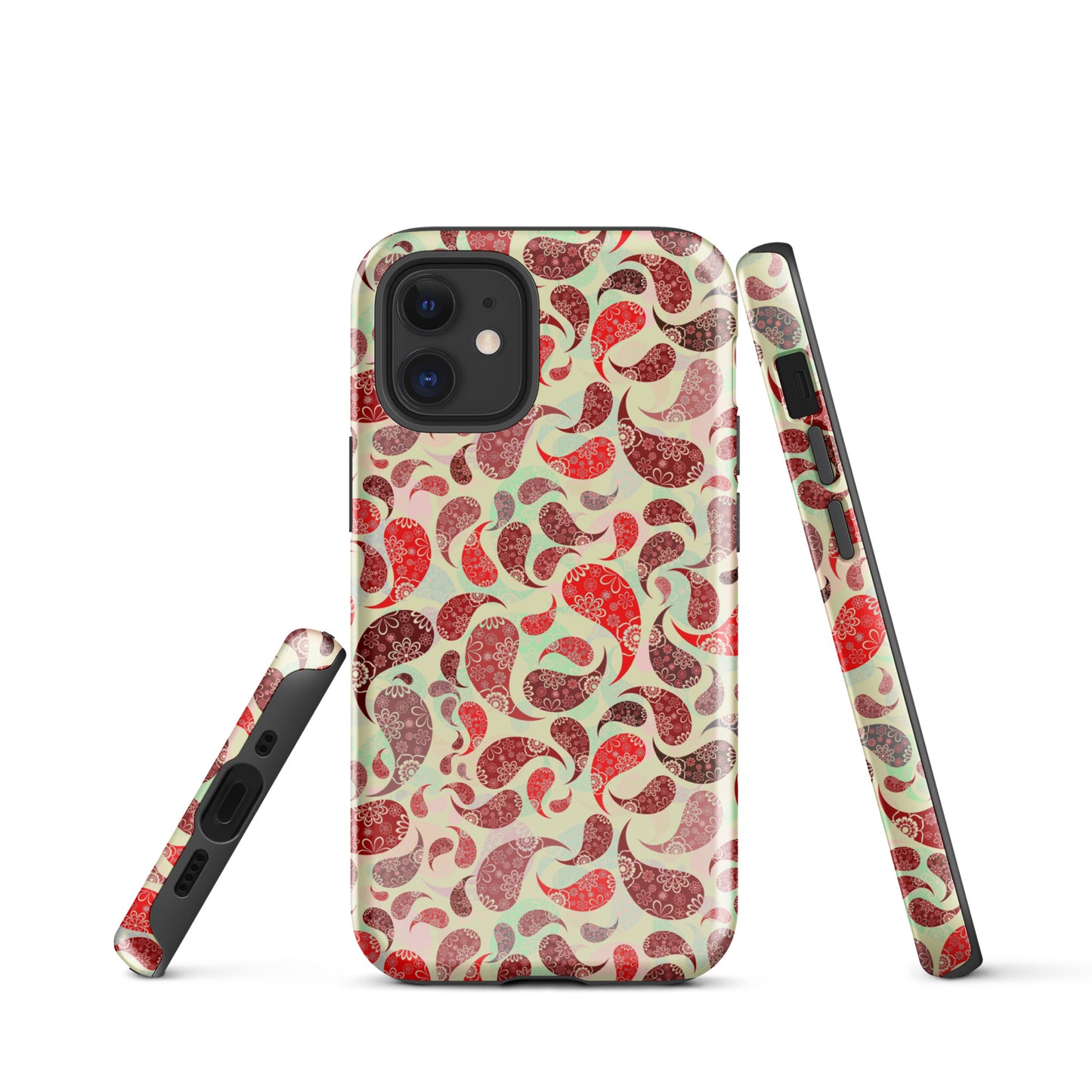 Tough Case for iPhone®- Paisley Red