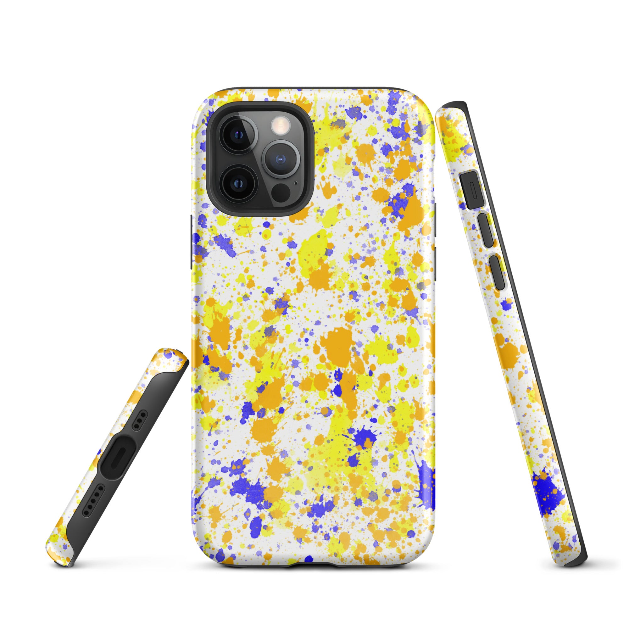 Tough Case for iPhone®- Paint Splatter Yellow