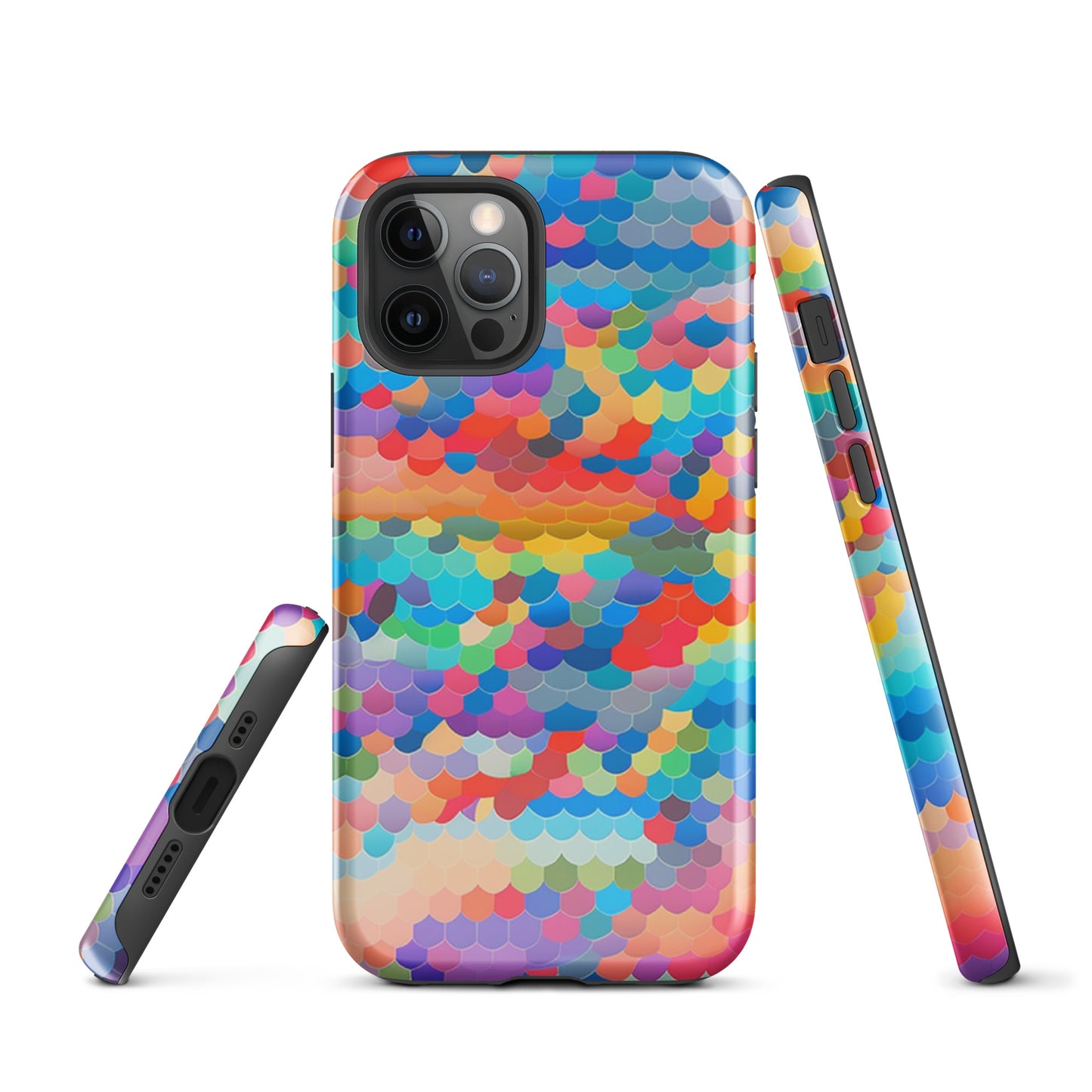 Tough Case for iPhone®- Rainbow Cloud Pattern III