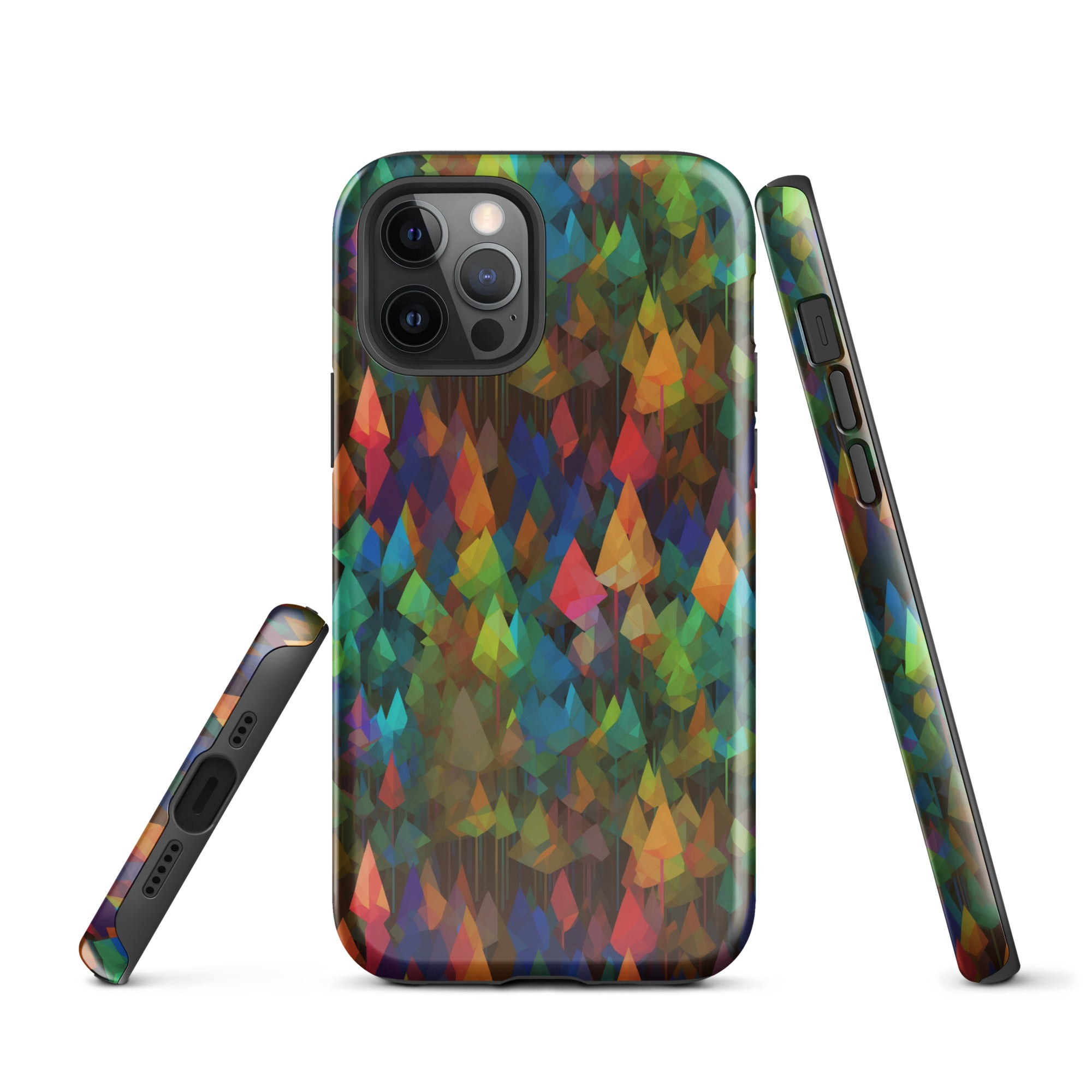 Tough Case for iPhone®- Rainbow Forest Pattern II