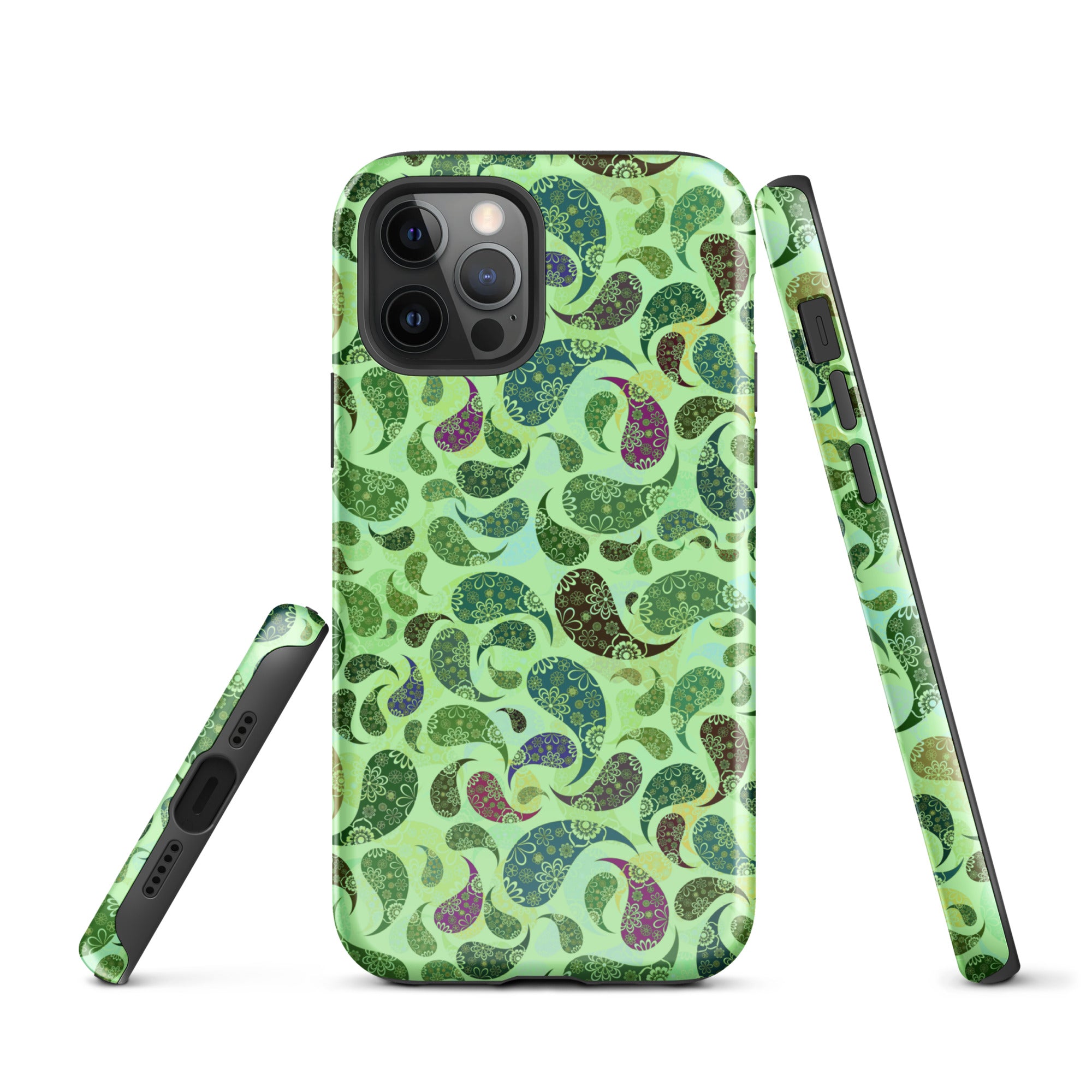 Tough Case for iPhone®- Paisley Green