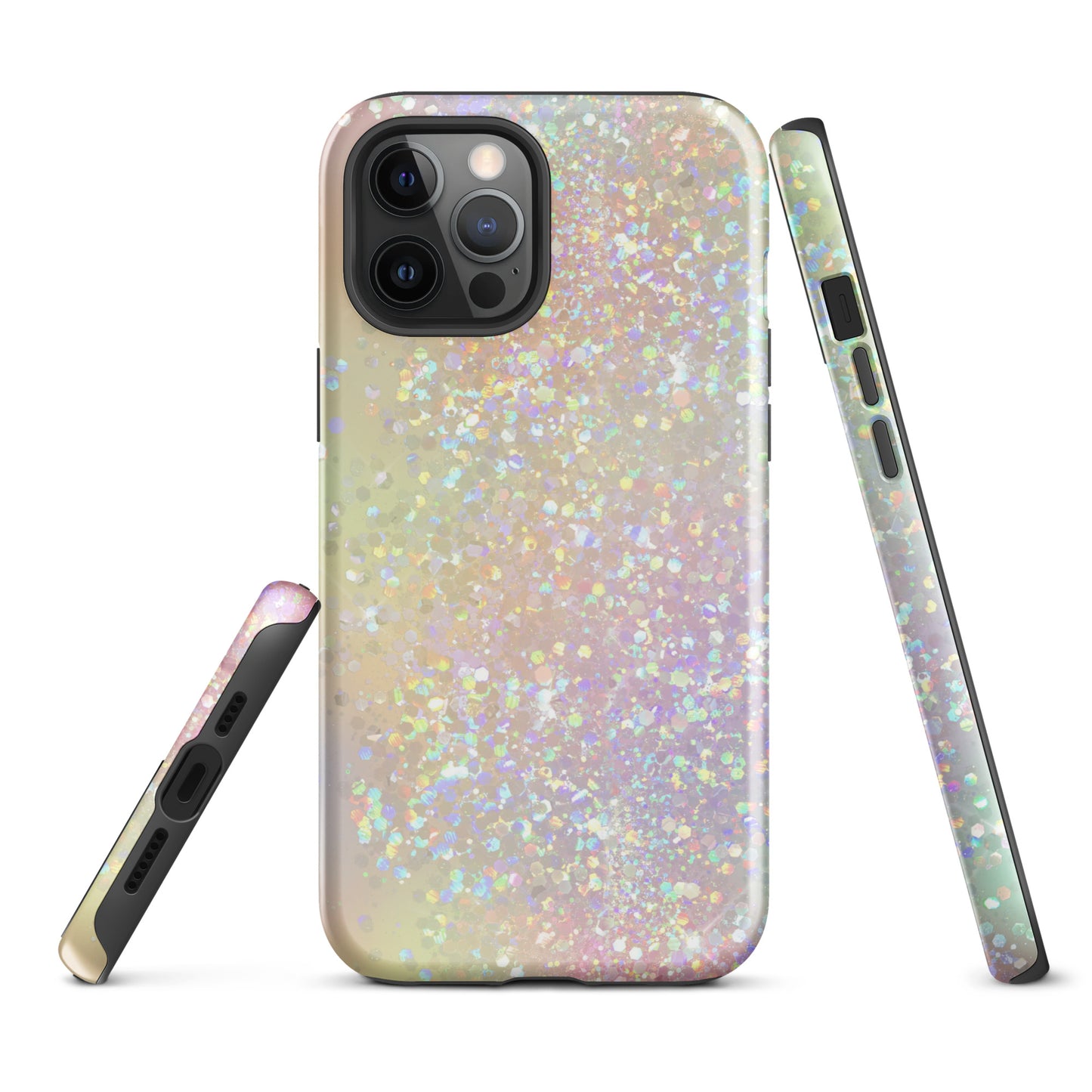 Tough Case for iPhone®- Rainbow Glitter Pattern I