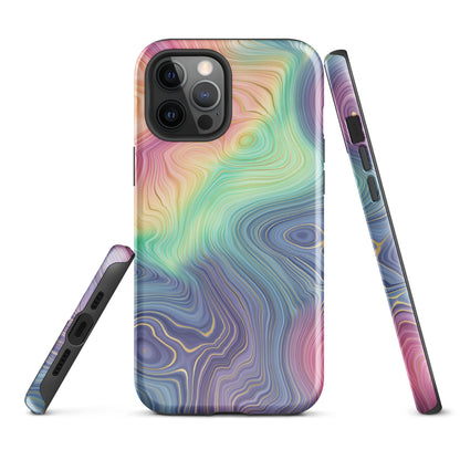 Tough Case for iPhone®- Rainbow Strata Pattern I