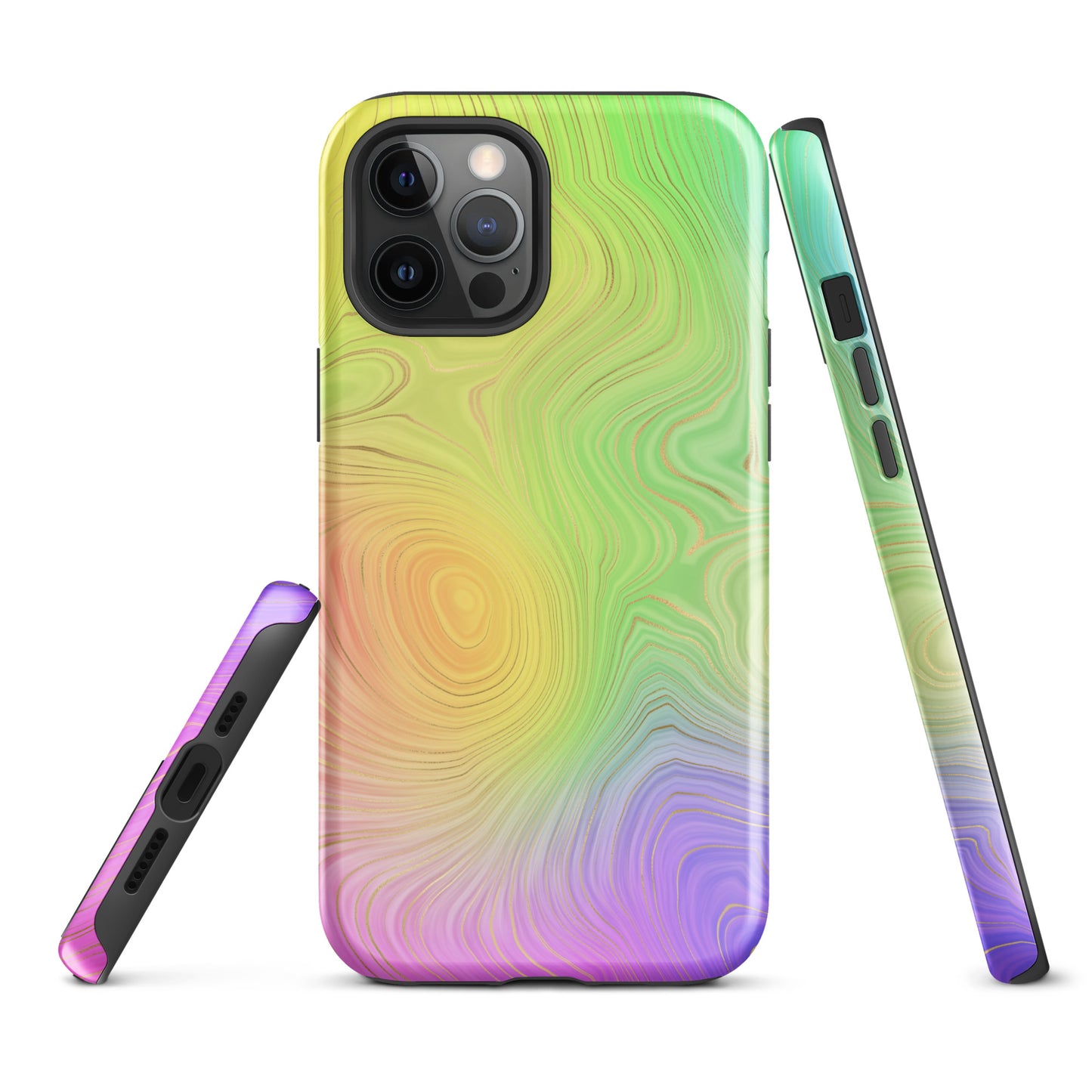 Tough Case for iPhone®- Rainbow Strata Pattern II