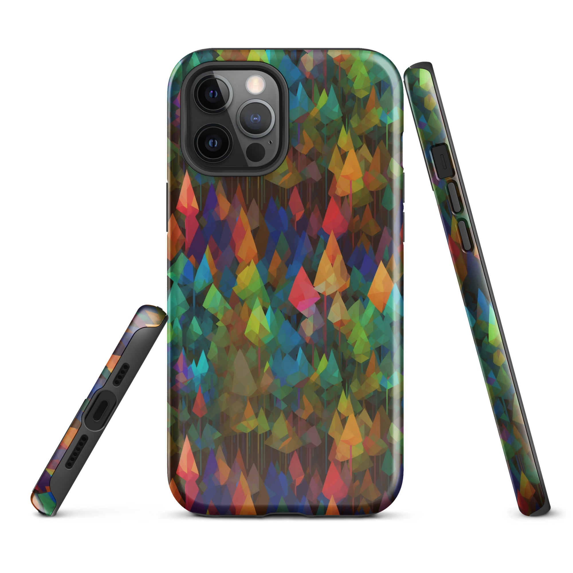 Tough Case for iPhone®- Rainbow Forest Pattern II