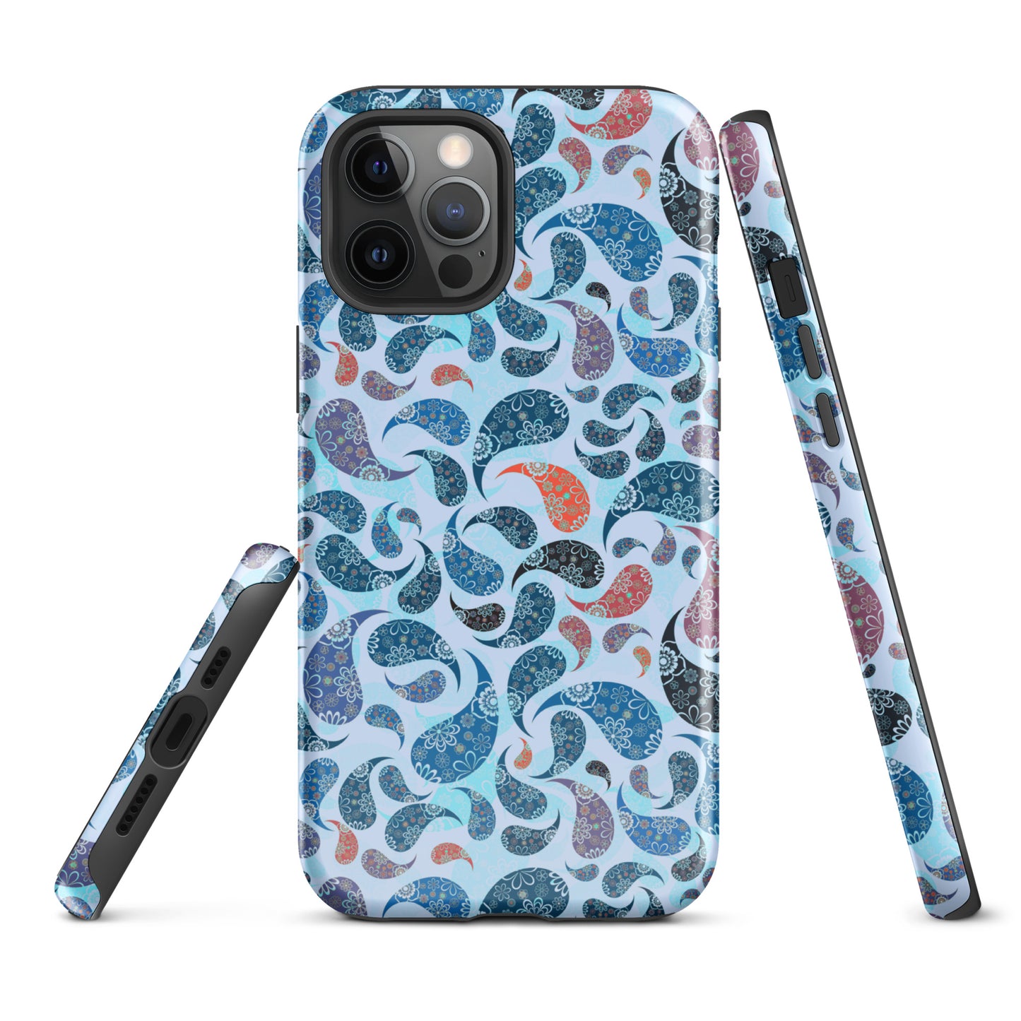 Tough Case for iPhone®- Paisley Blue