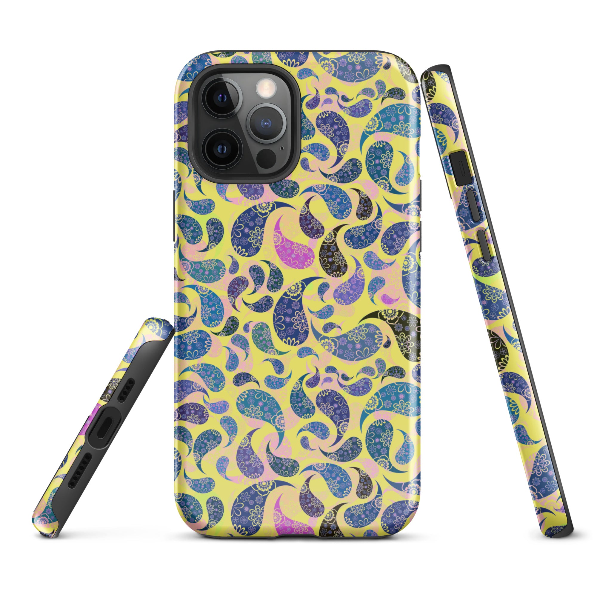 Tough Case for iPhone®- Paisley Dark Yellow