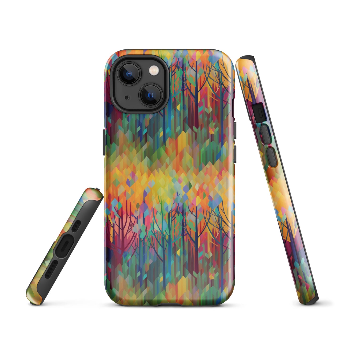 Tough Case for iPhone®- Rainbow Forest Pattern IV