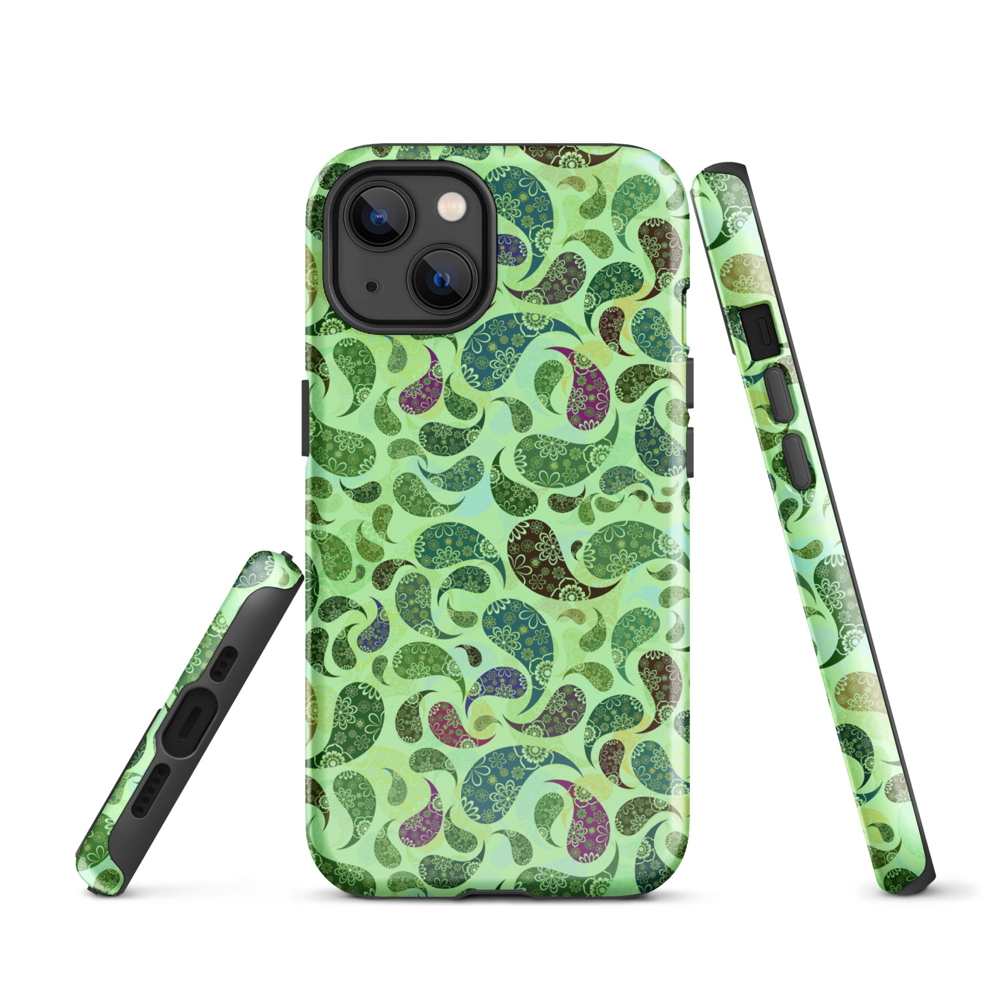 Tough Case for iPhone®- Paisley Green