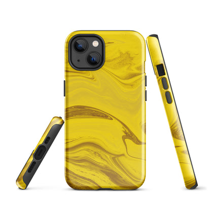 Tough Case for iPhone®- Liquid Gold Marble
