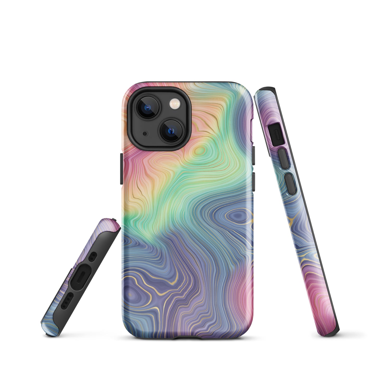 Tough Case for iPhone®- Rainbow Strata Pattern I