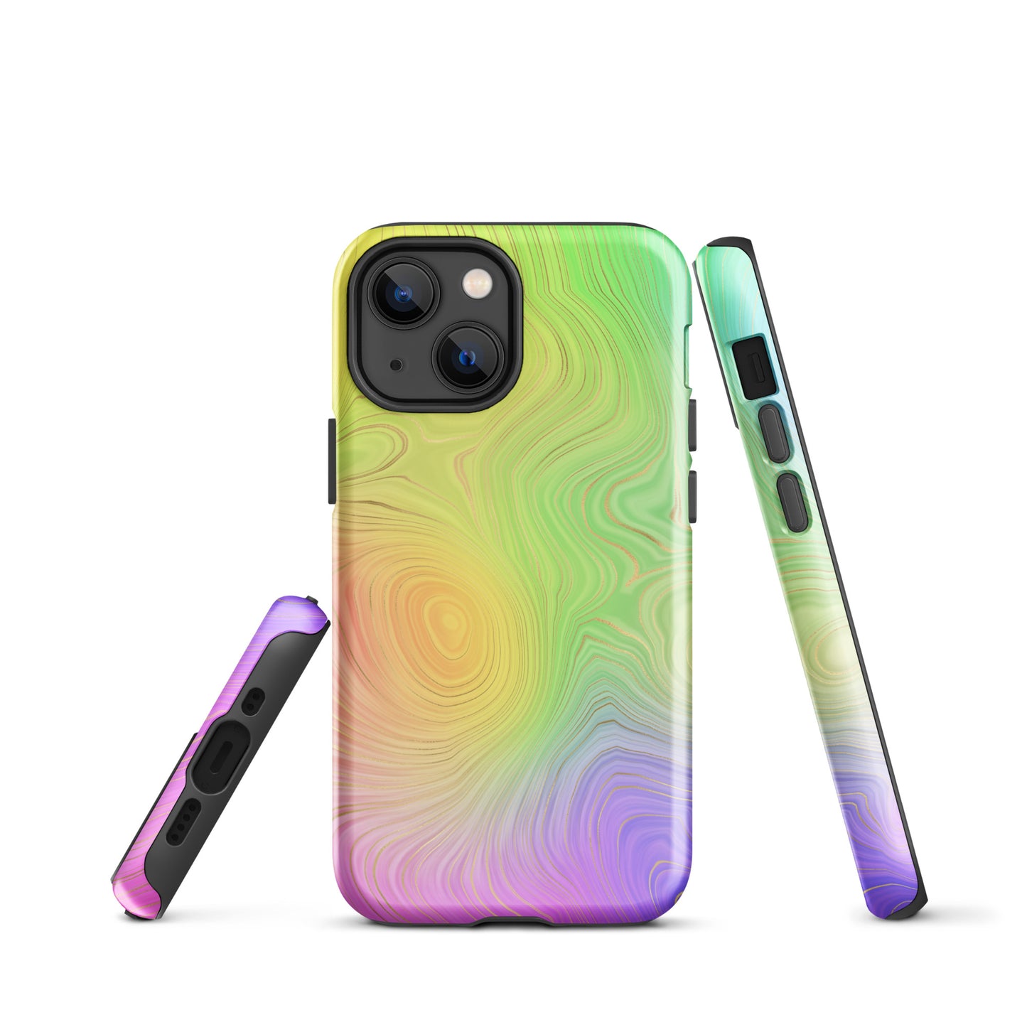 Tough Case for iPhone®- Rainbow Strata Pattern II