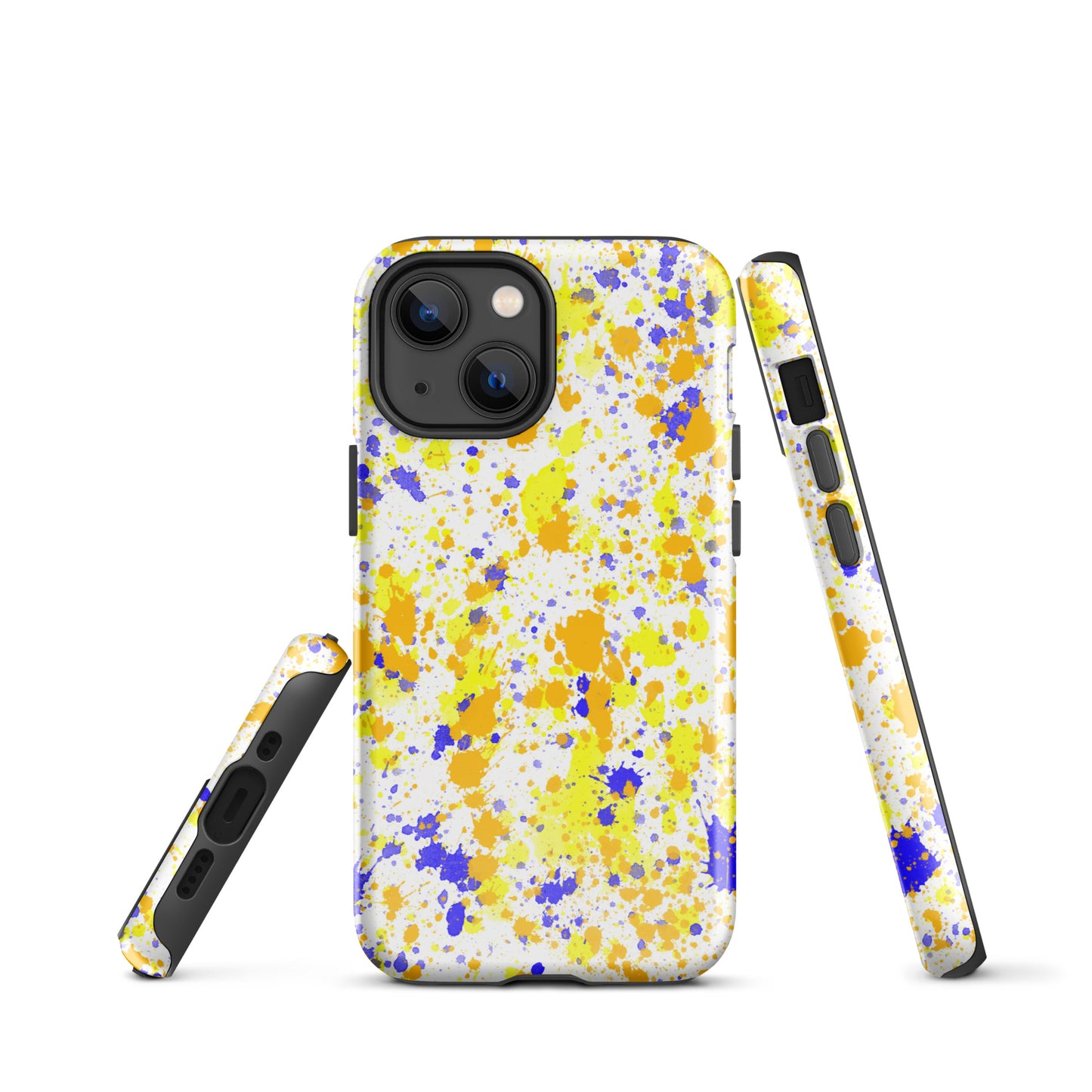 Tough Case for iPhone®- Paint Splatter Yellow