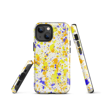 Tough Case for iPhone®- Paint Splatter Yellow