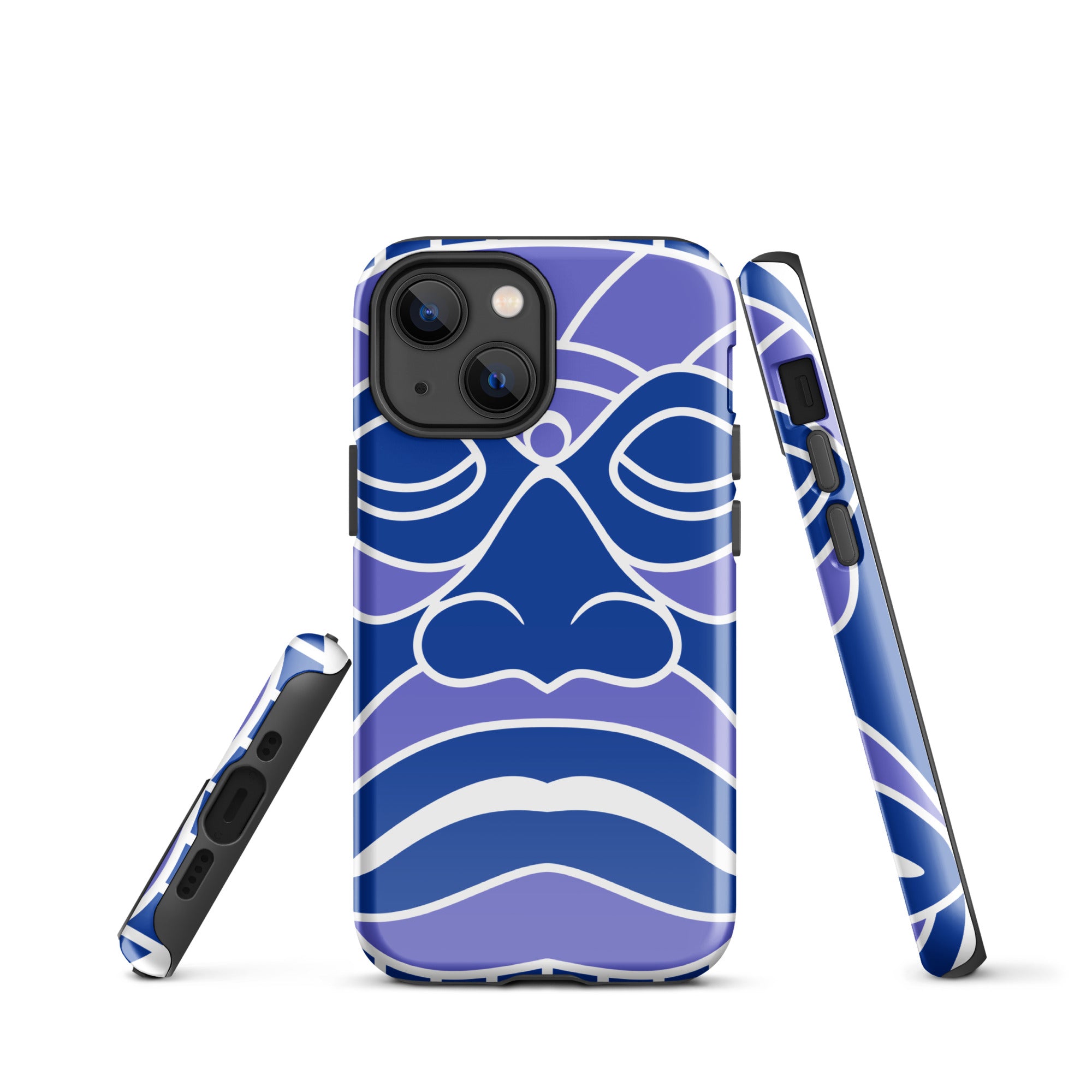 Tough Case for iPhone®- Totem Mask Blue