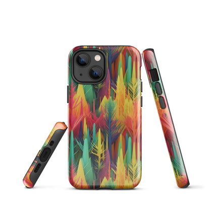 Tough Case for iPhone®- Rainbow Forest Pattern I