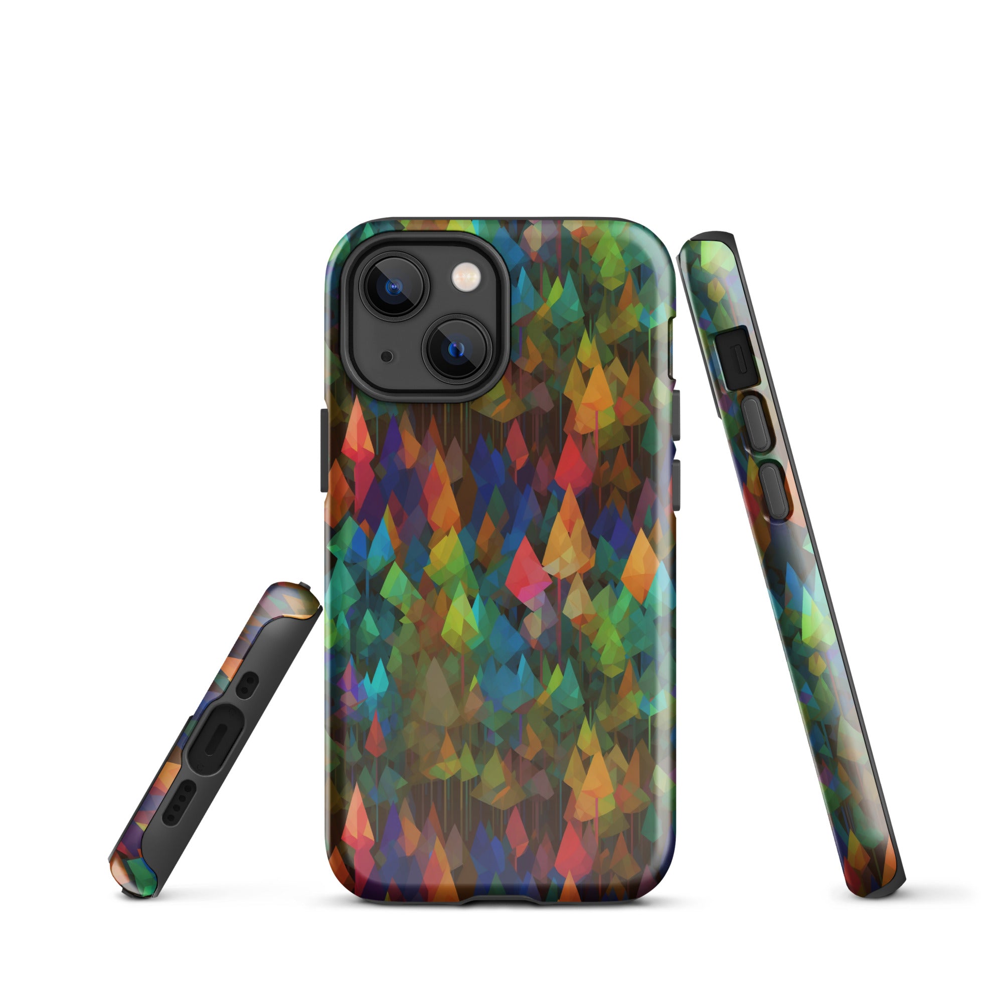 Tough Case for iPhone®- Rainbow Forest Pattern II