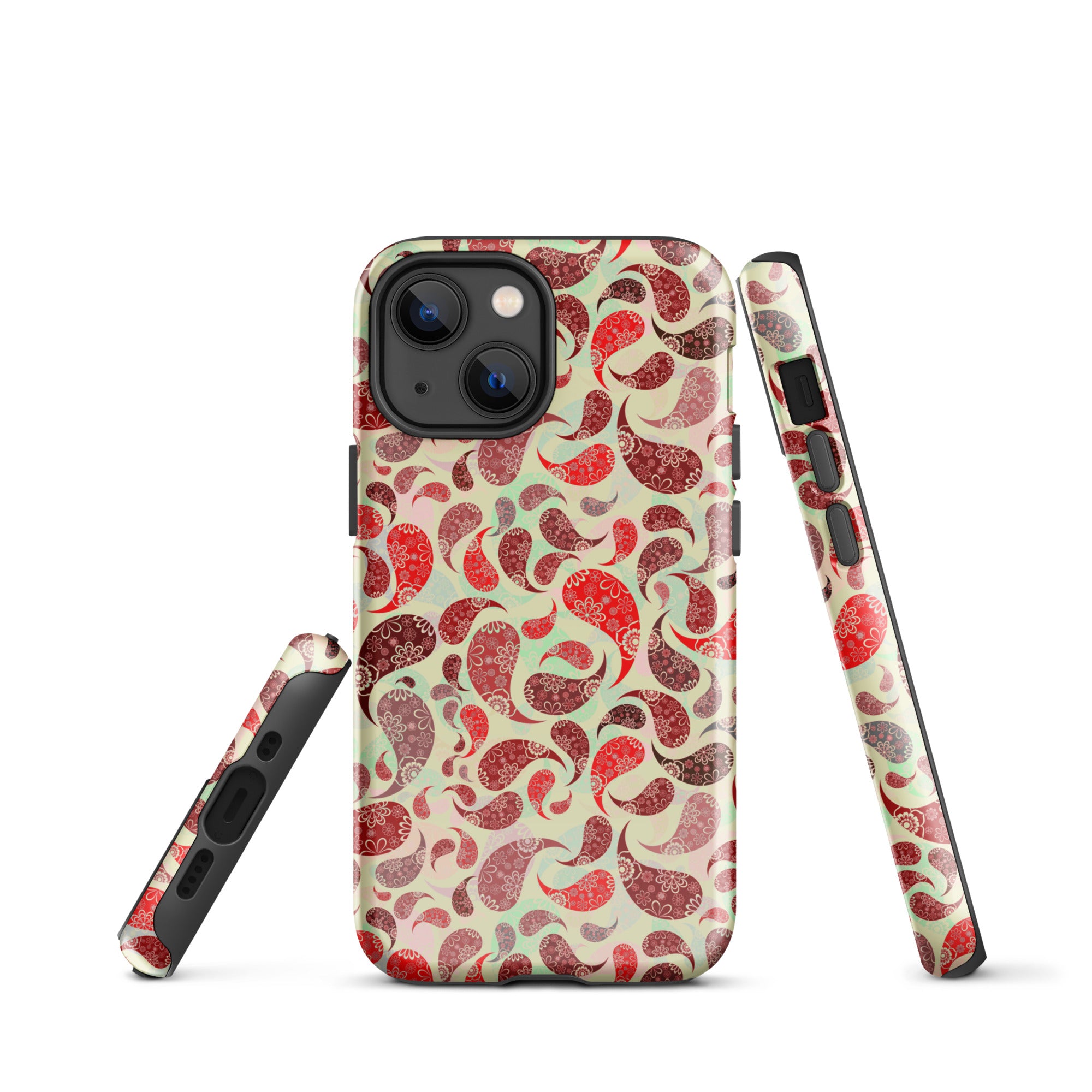 Tough Case for iPhone®- Paisley Red