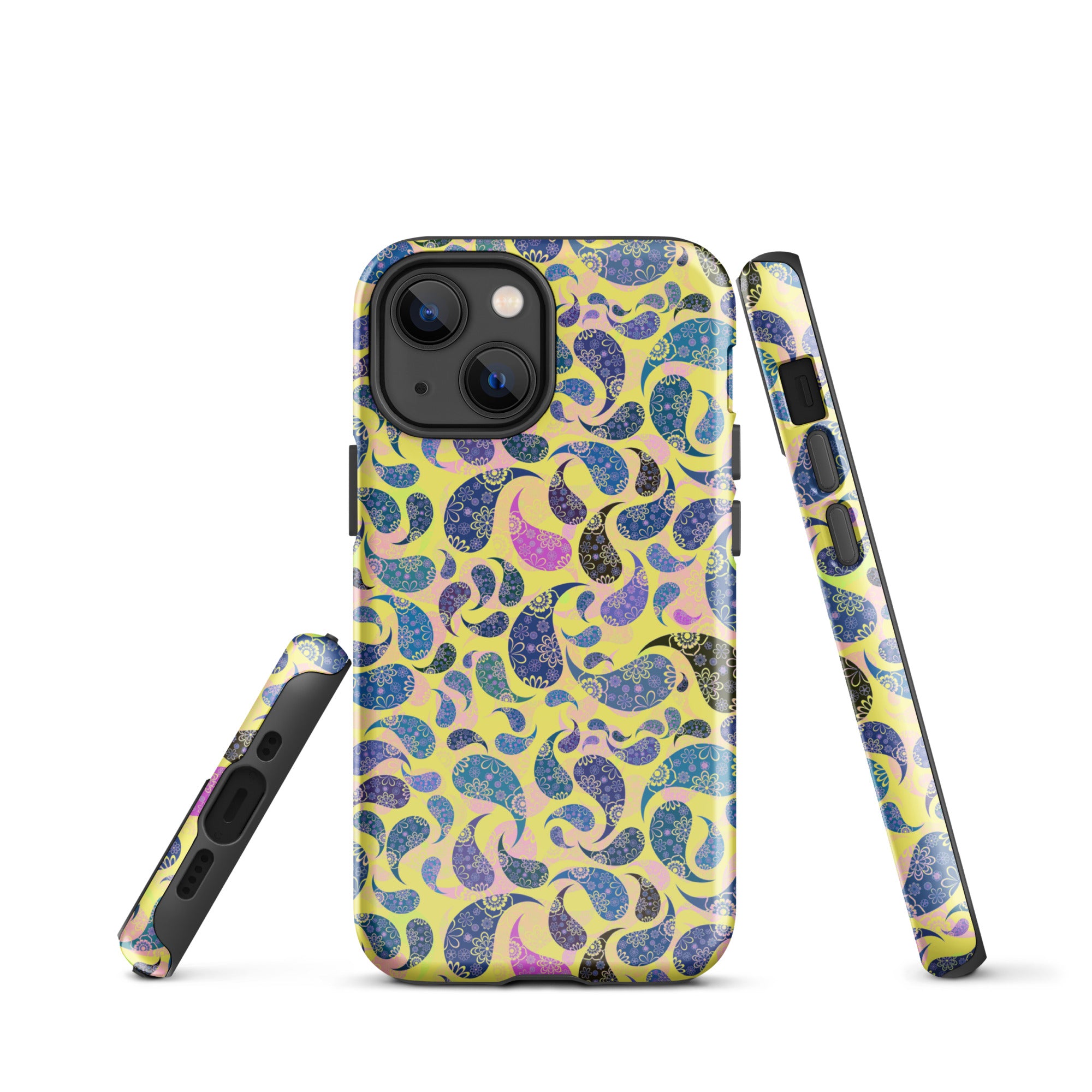 Tough Case for iPhone®- Paisley Dark Yellow