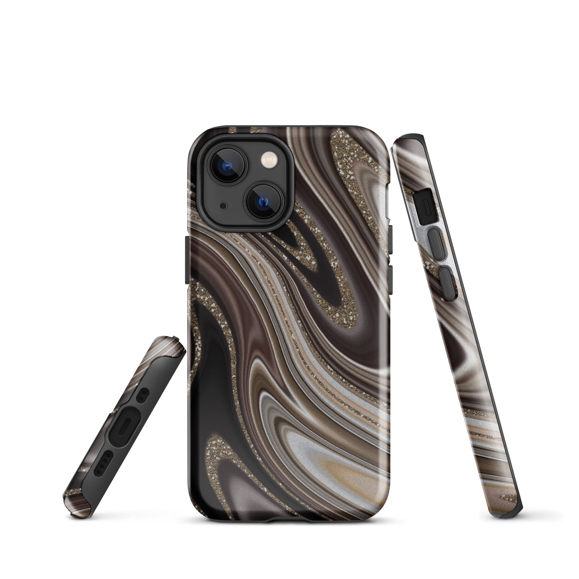 Tough Case for iPhone®- Abstract leather