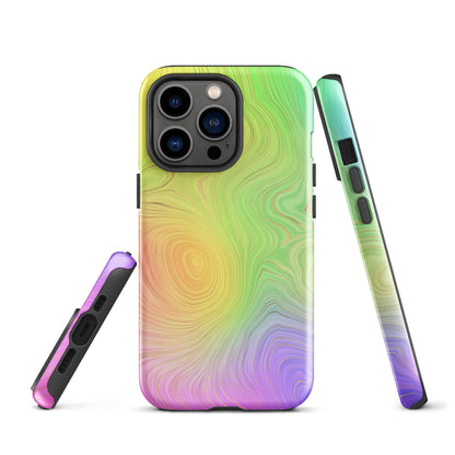 Tough Case for iPhone®- Rainbow Strata Pattern II