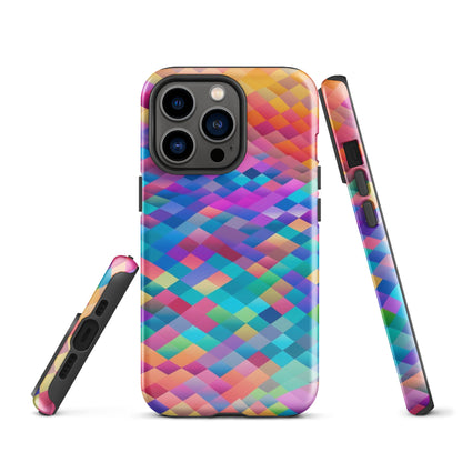 Tough Case for iPhone®- Rainbow Cloud Pattern IV