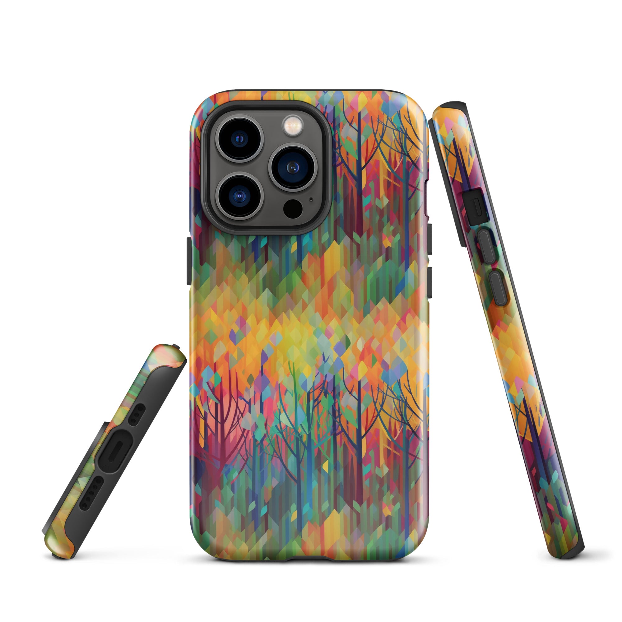 Tough Case for iPhone®- Rainbow Forest Pattern IV