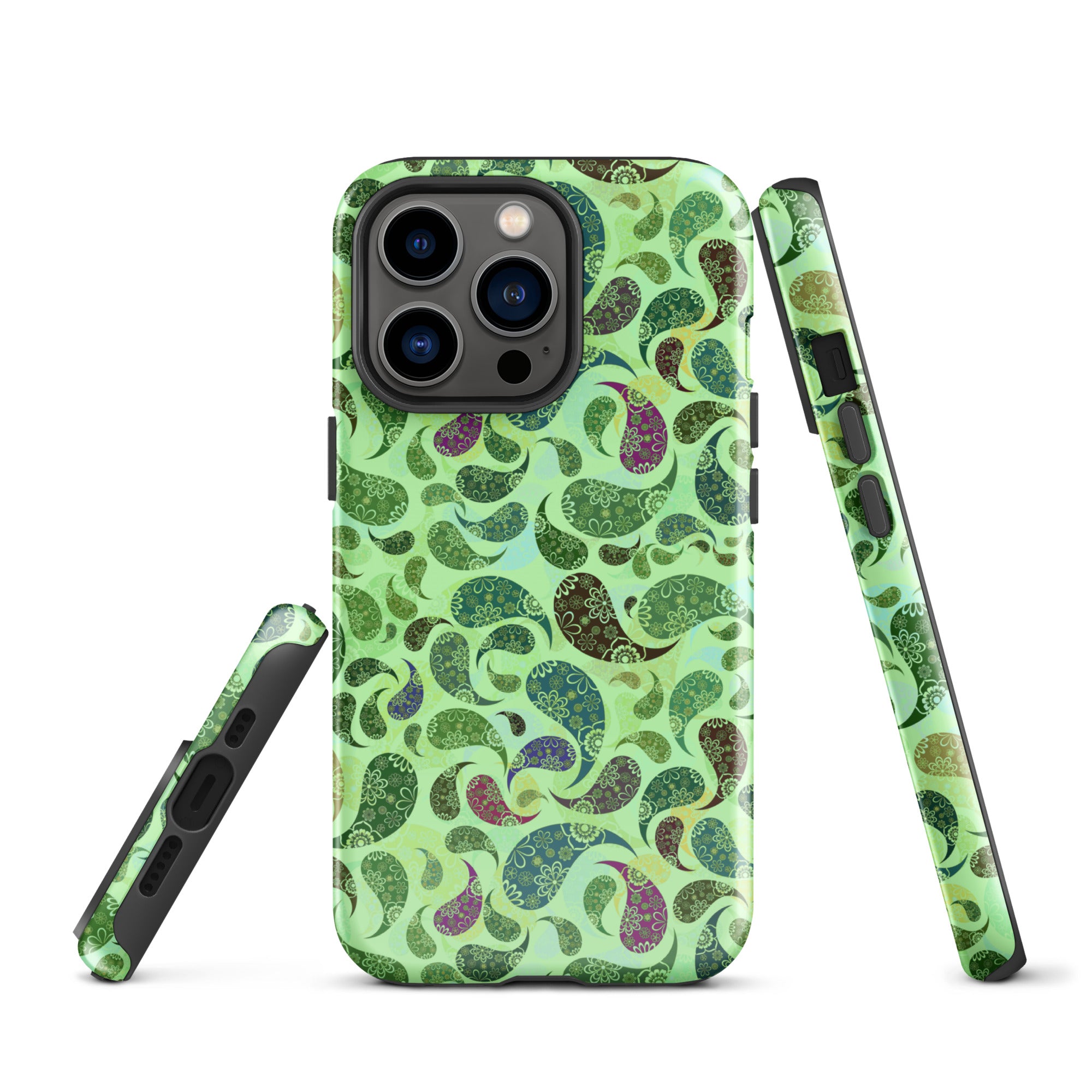 Tough Case for iPhone®- Paisley Green